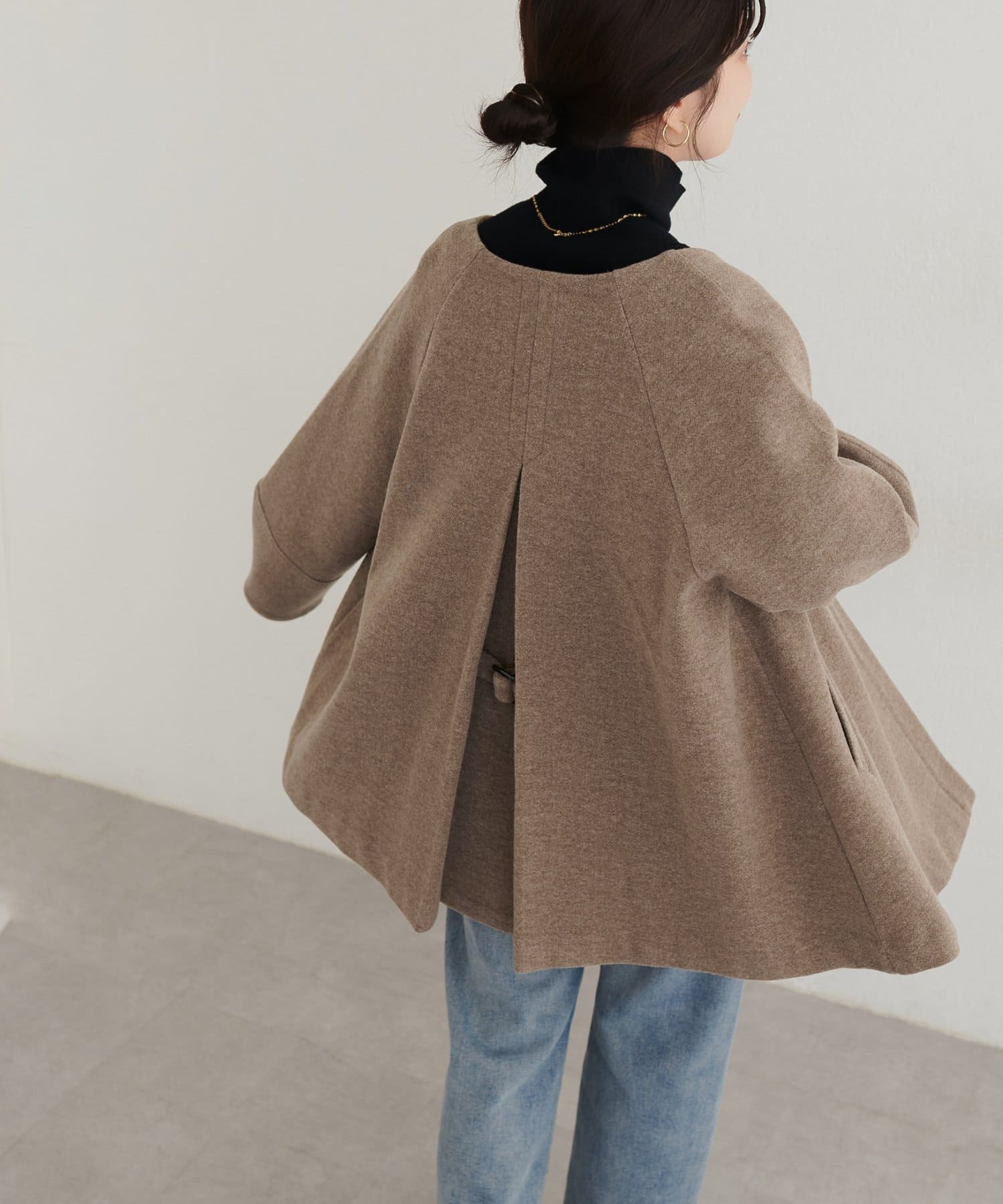 natural couture(ナチュラルクチュール) 〈osono〉2WAYノーカラーコート