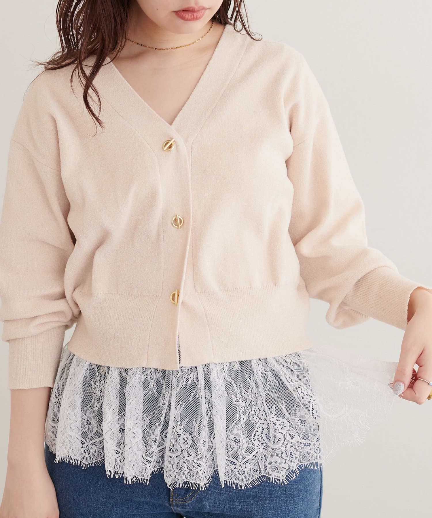 natural couture(ナチュラルクチュール) カップ付きペプラムインナー