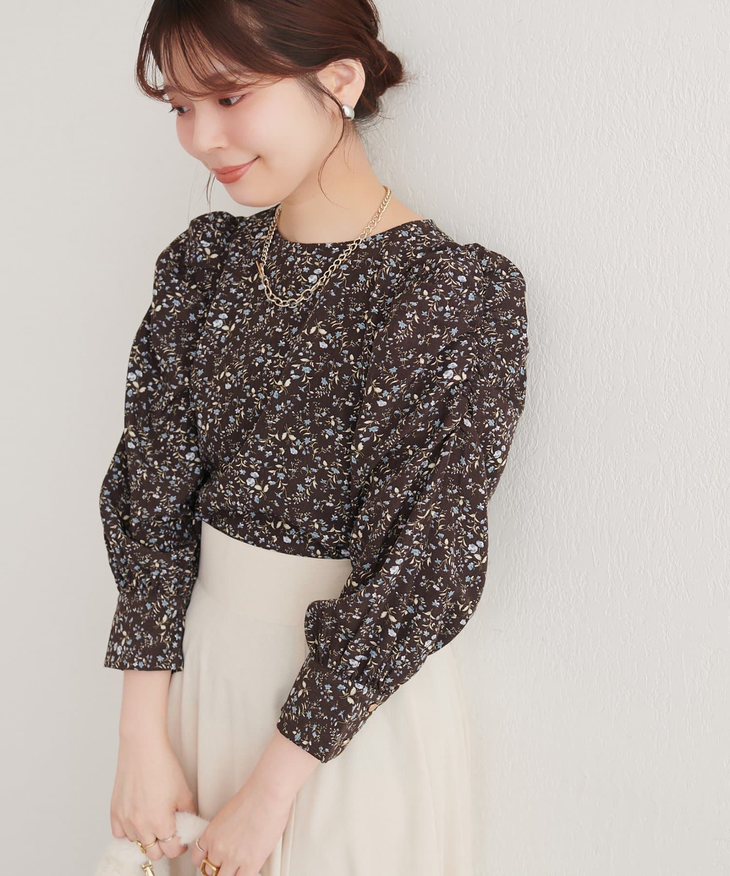 natural couture(ナチュラルクチュール) アソートパワショルブラウス