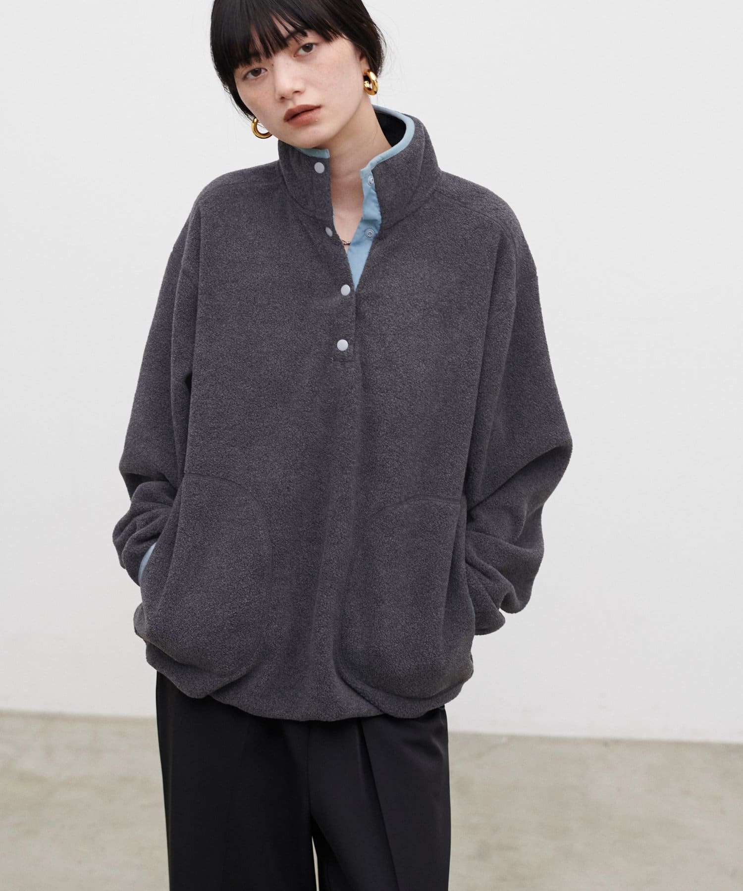 LARUTA(ラルータ) 【WEB限定】フリーススタンドプルオーバー