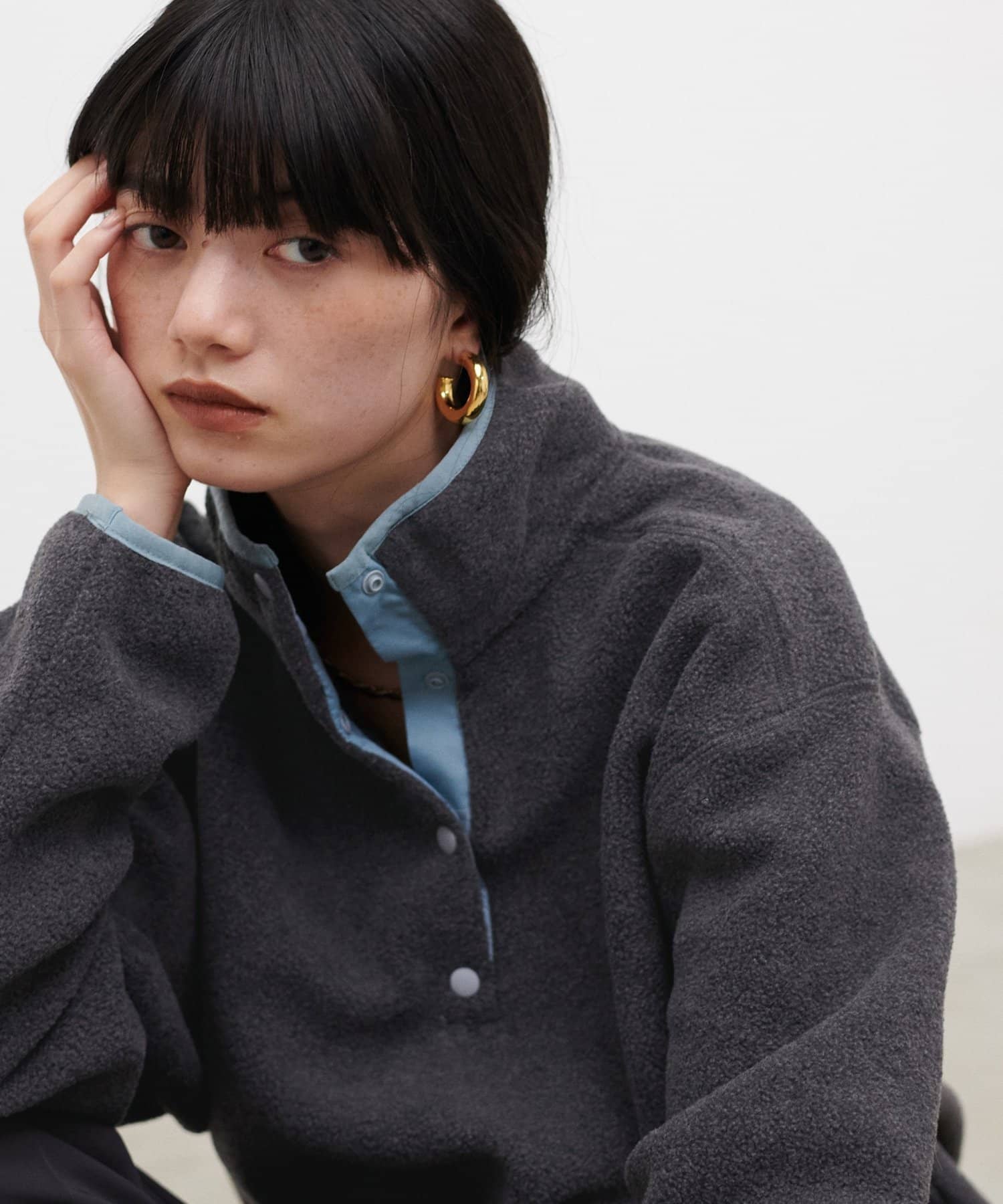 LARUTA(ラルータ) 【WEB限定】フリーススタンドプルオーバー