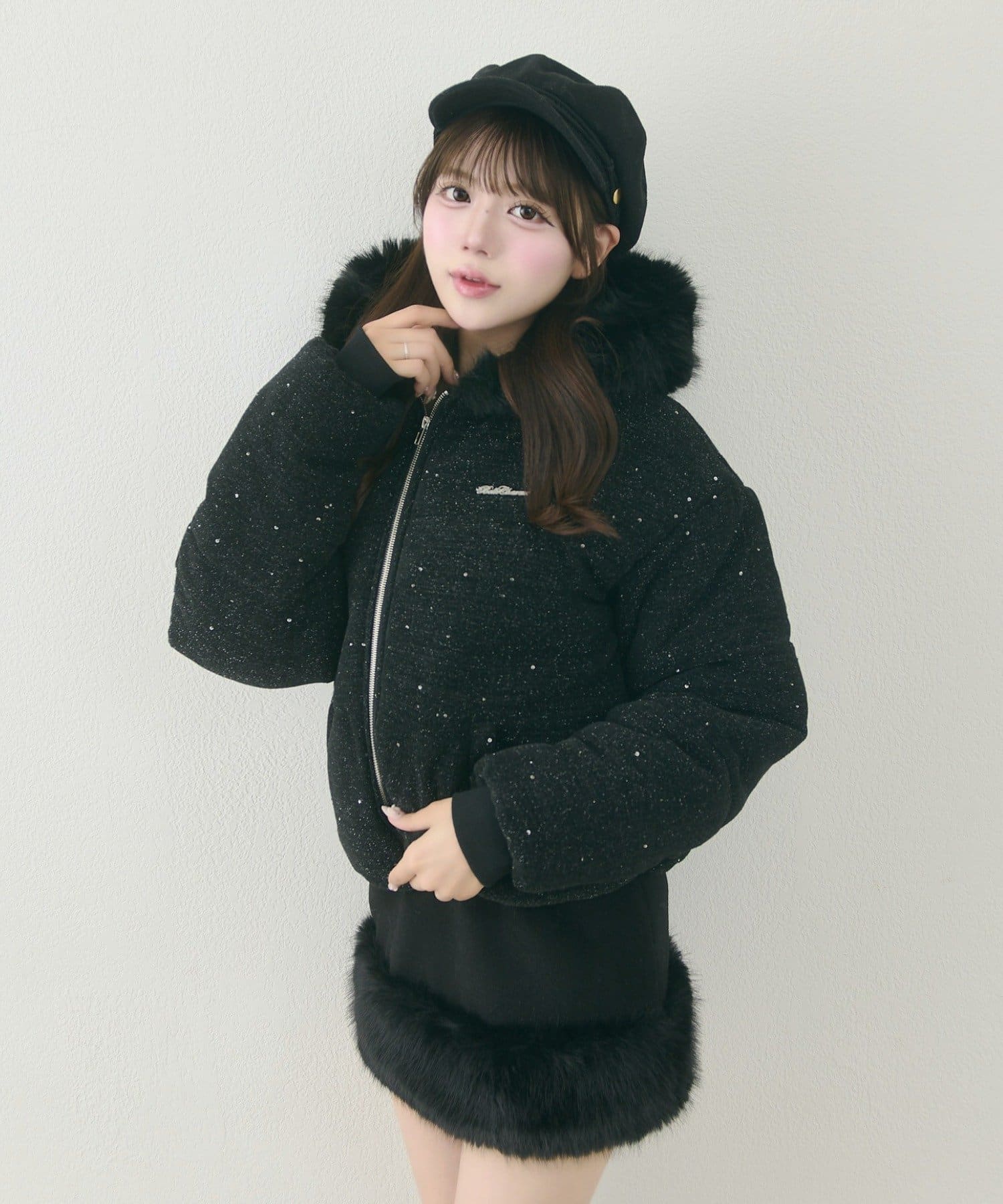 Belle Charme(ベルシャルム) Fur Hood Short Eco Down