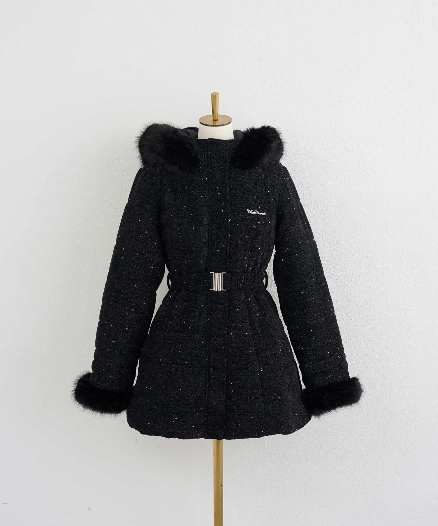 Belle Charme(ベルシャルム) Belted Fur Hood Middle Eco Down