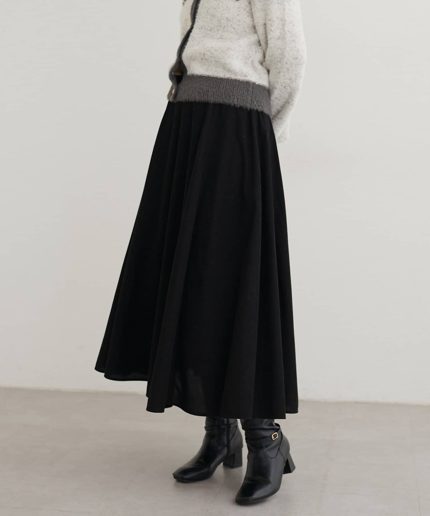 natural couture(ナチュラルクチュール) コーデュロイハイウエストサーキュラースカート