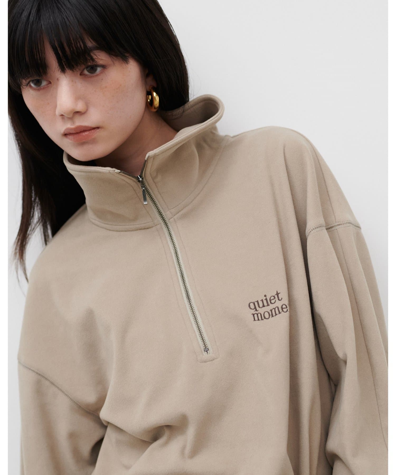 LARUTA(ラルータ) フリースハーフZIPプルオーバー