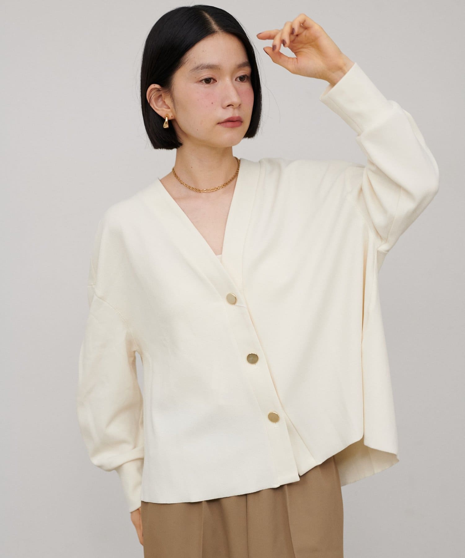 LARUTA(ラルータ) サンディカットジョーゼットカーディガン