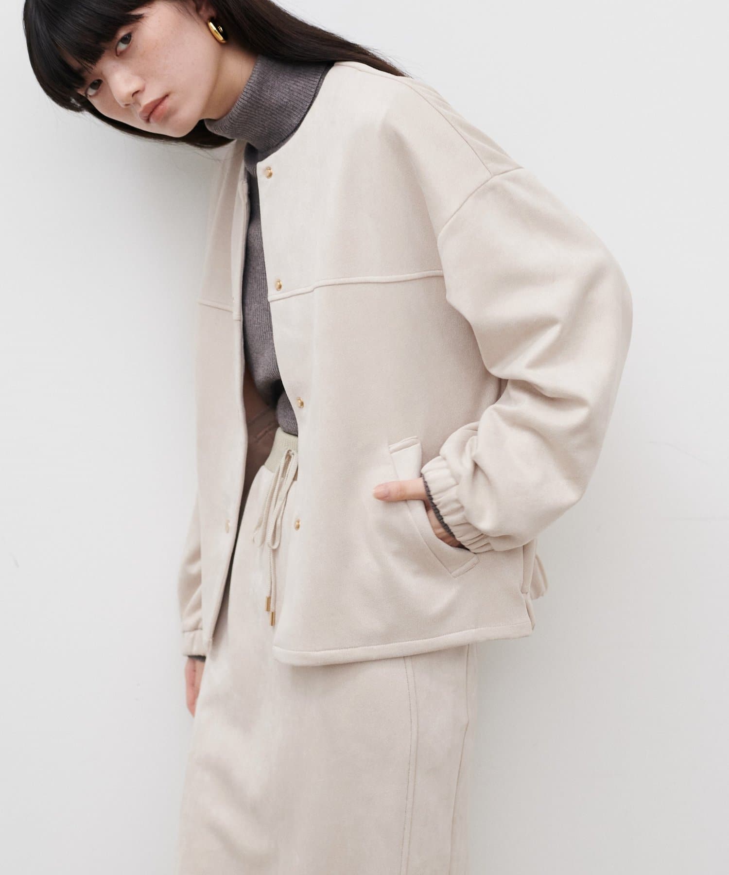LARUTA(ラルータ) マシュマロマルチノーカラージャケット