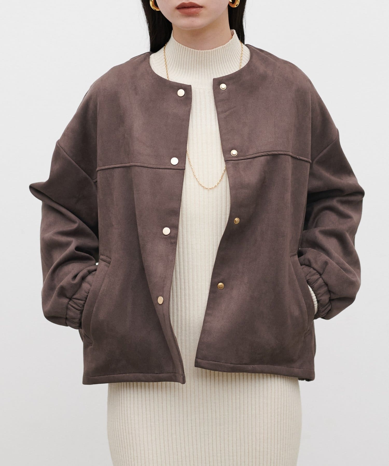 LARUTA(ラルータ) マシュマロマルチノーカラージャケット