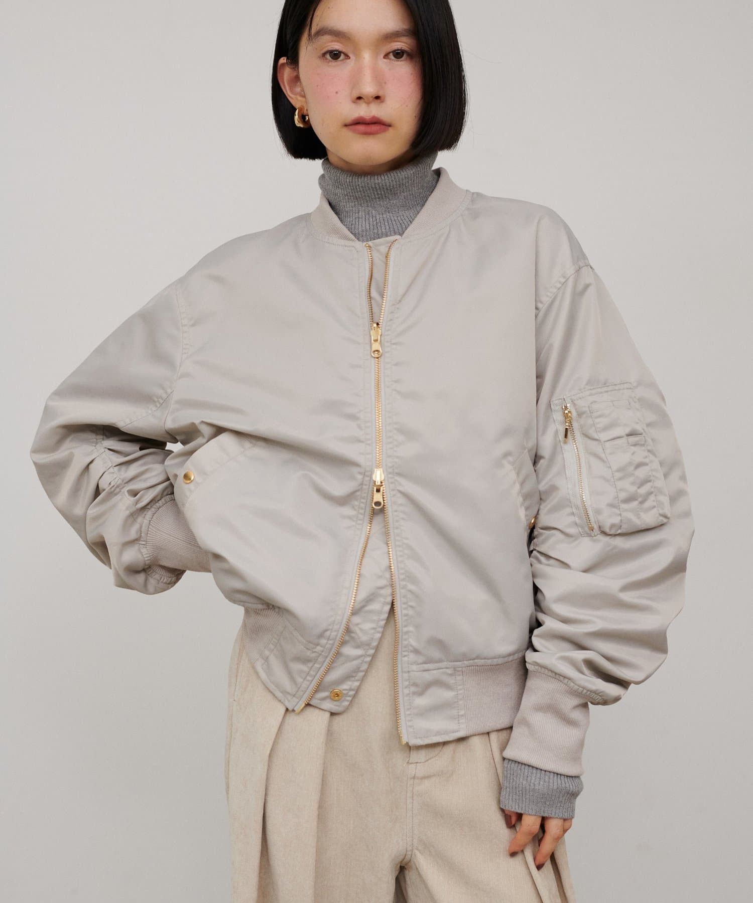 LARUTA(ラルータ) タフタ×メッシュリバーシブルMA-1