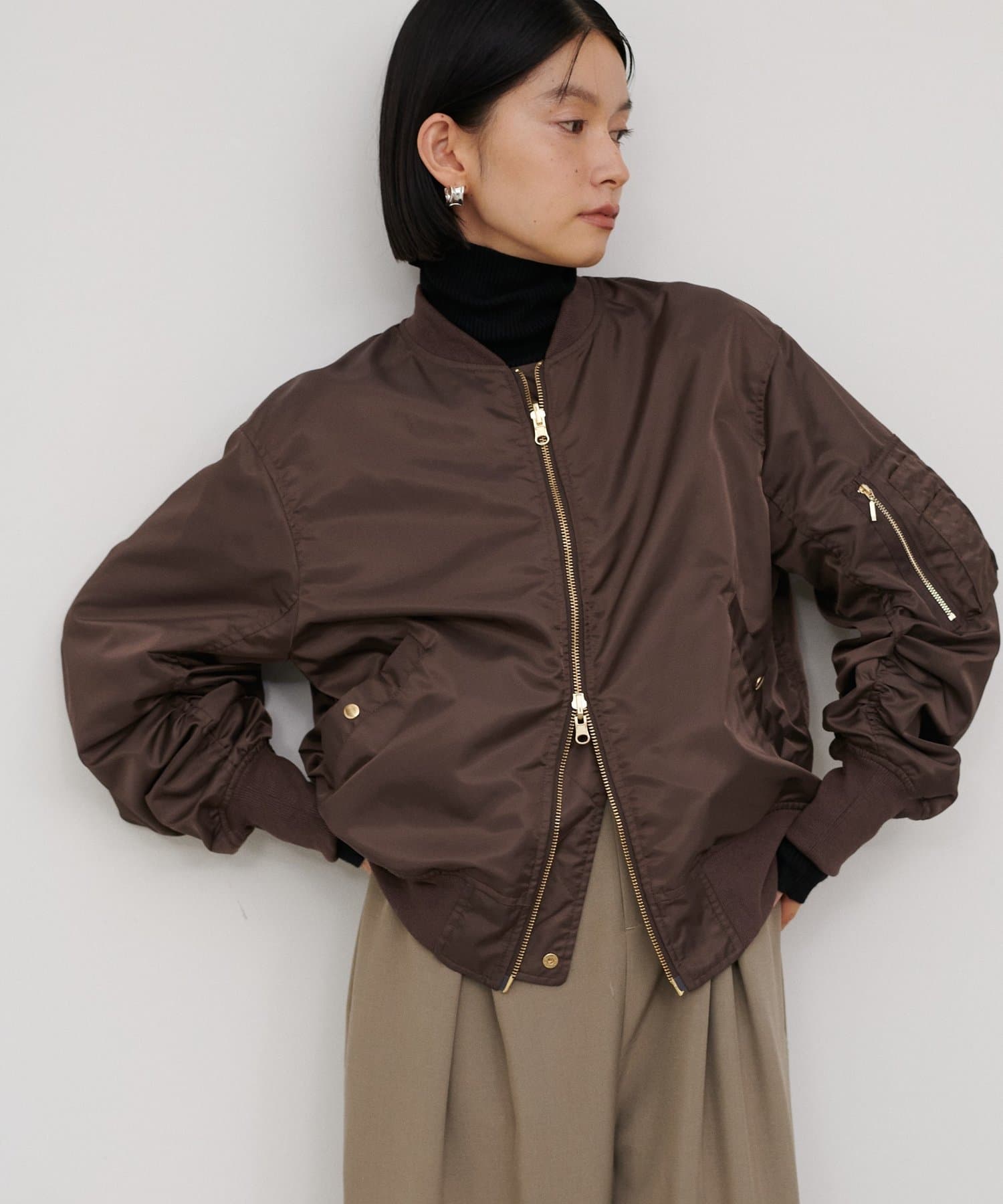 LARUTA(ラルータ) タフタ×メッシュリバーシブルMA-1