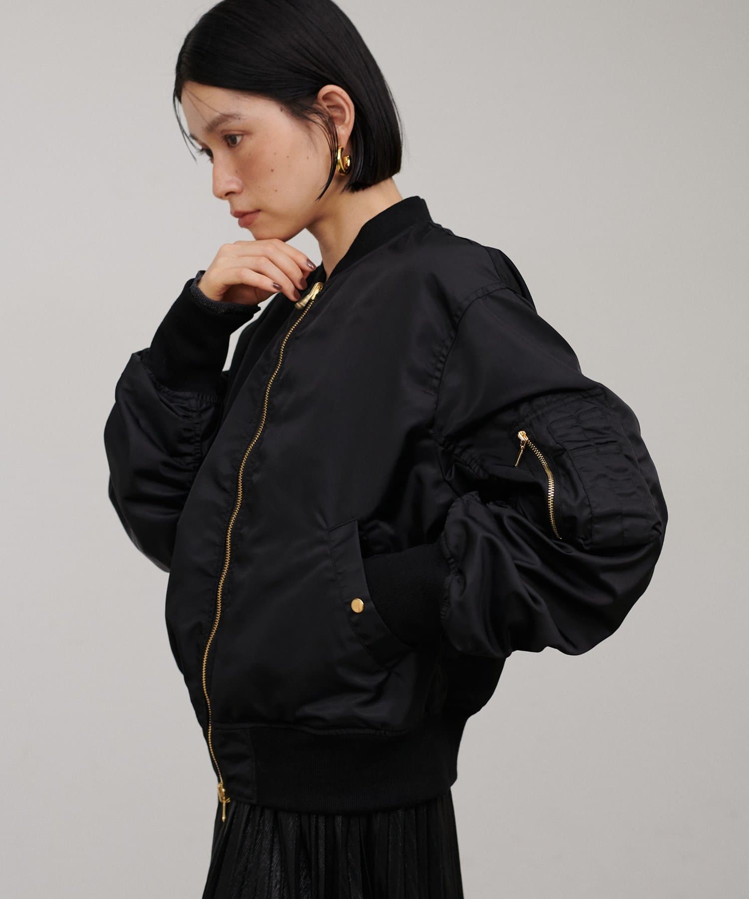 LARUTA(ラルータ) タフタ×メッシュリバーシブルMA-1