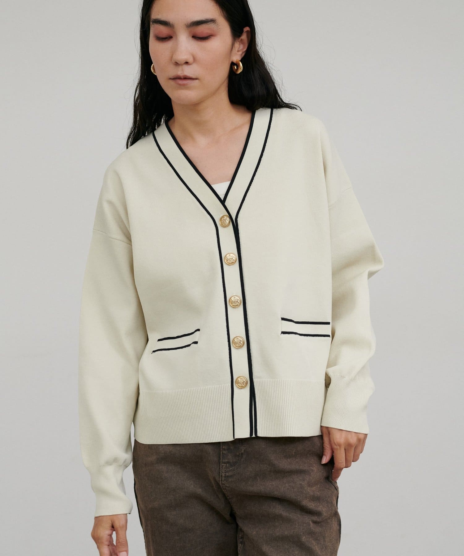 LARUTA(ラルータ) チルデン長袖カーディガン