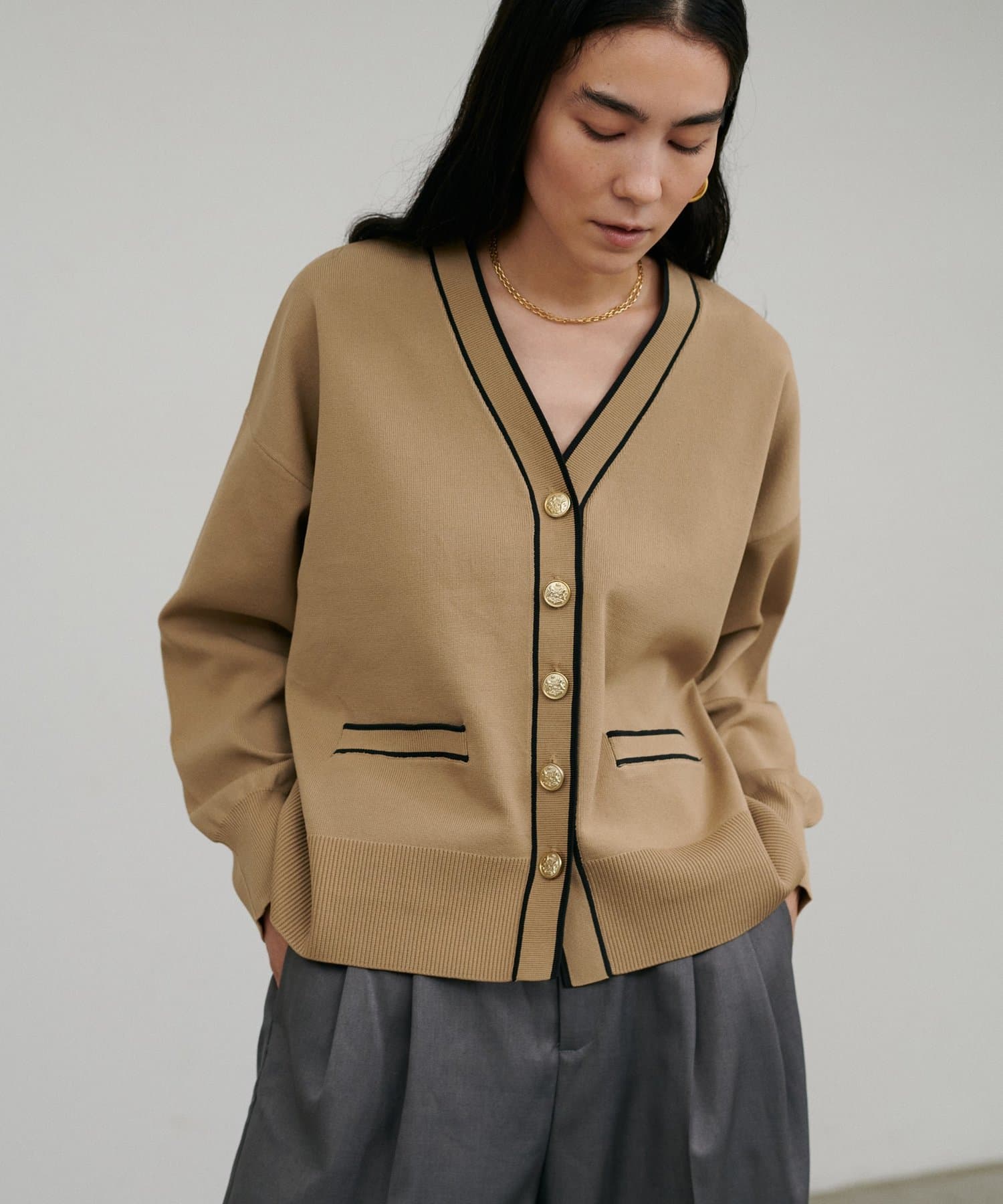 LARUTA(ラルータ) チルデン長袖カーディガン