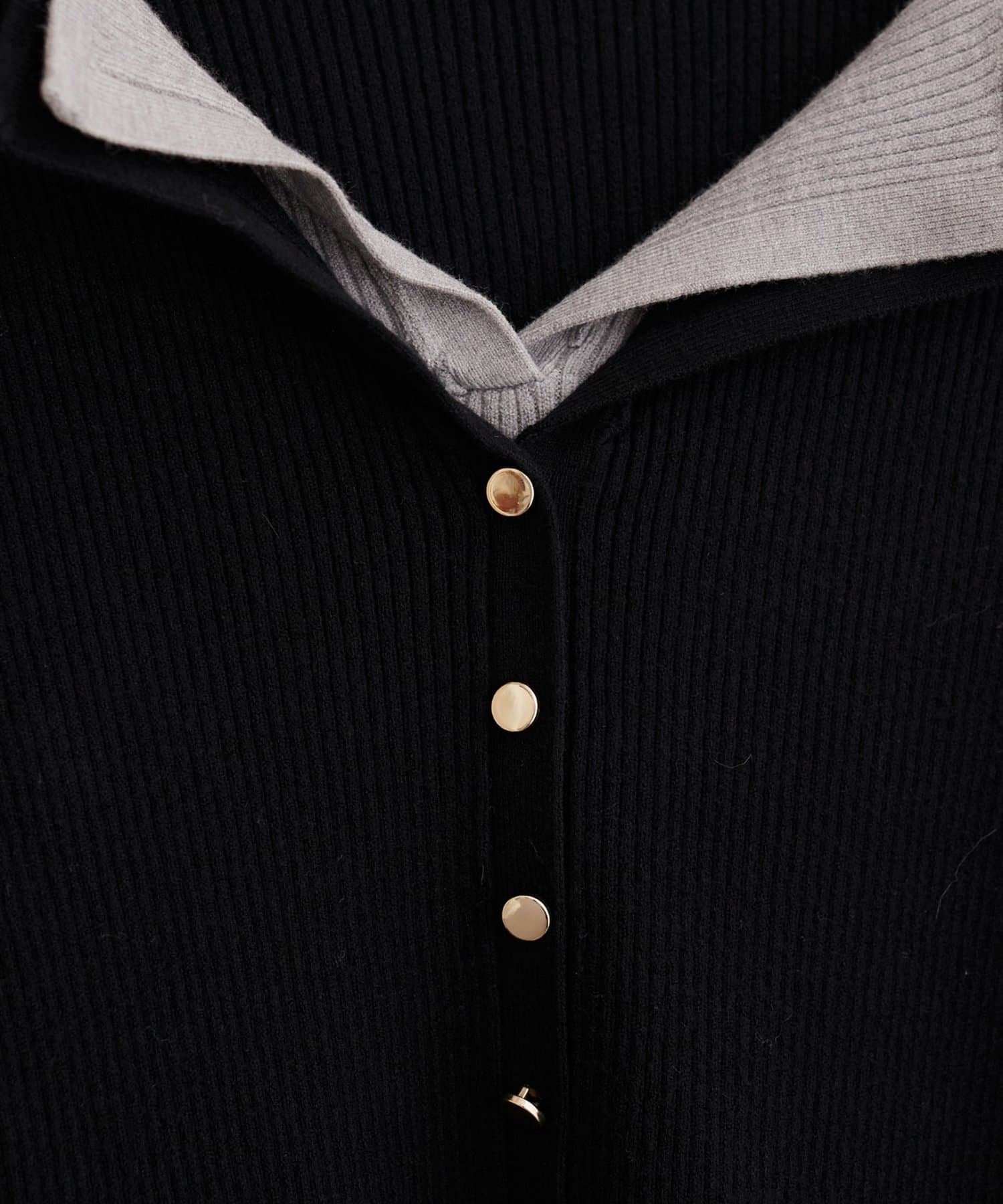 natural couture(ナチュラルクチュール) レイヤード配色リブTOPS