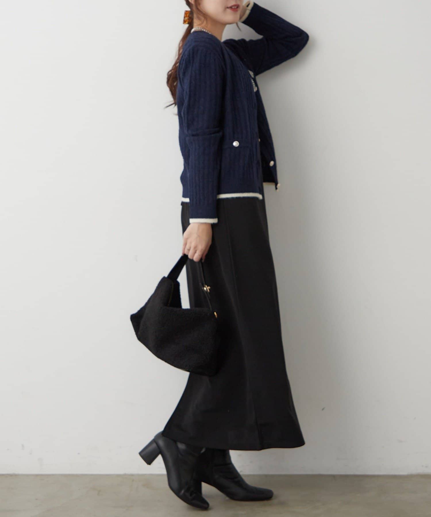 Remind me and forever(リマインドミーアンドフォーエバー) 【US. POLO ASSN.】配色ラインケーブルクルーカーデ