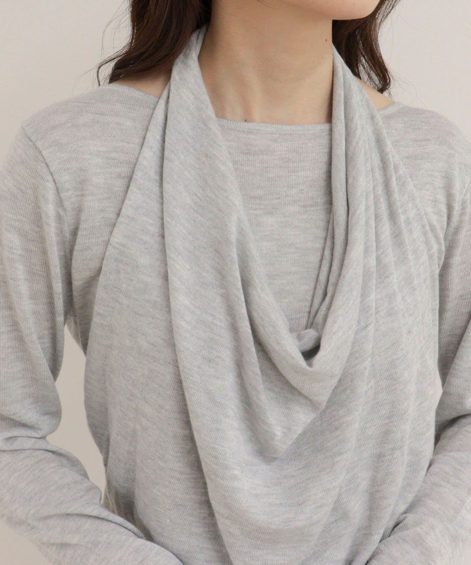 FREDY & GLOSTER(フレディ アンド グロスター) カシミヤ混ホルターネックニットプルオーバー