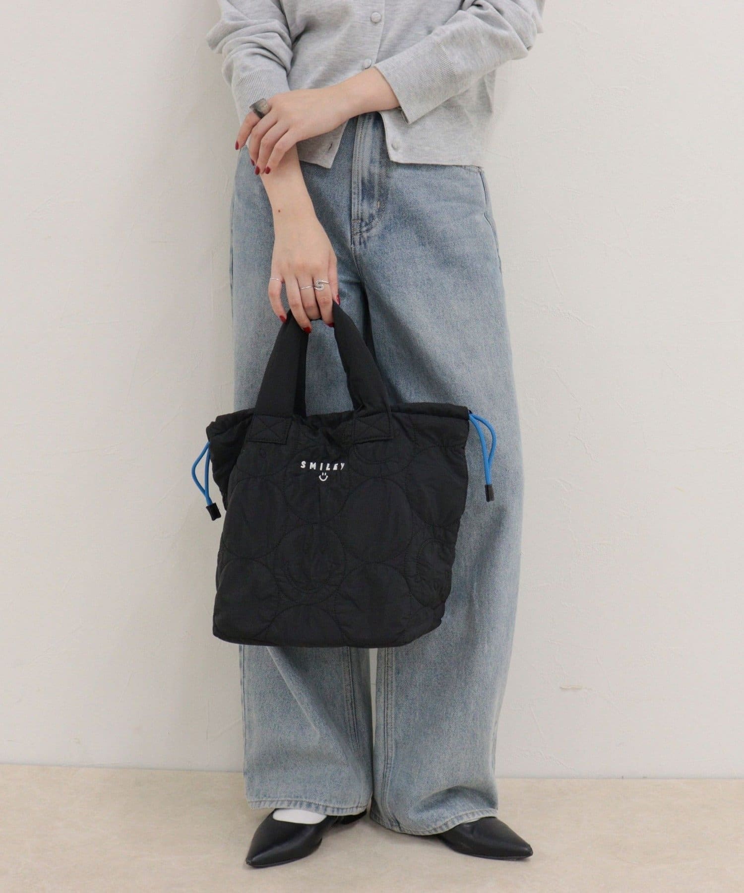 FREDY & GLOSTER(フレディ アンド グロスター) SMILEYキルティング巾着トートバッグ