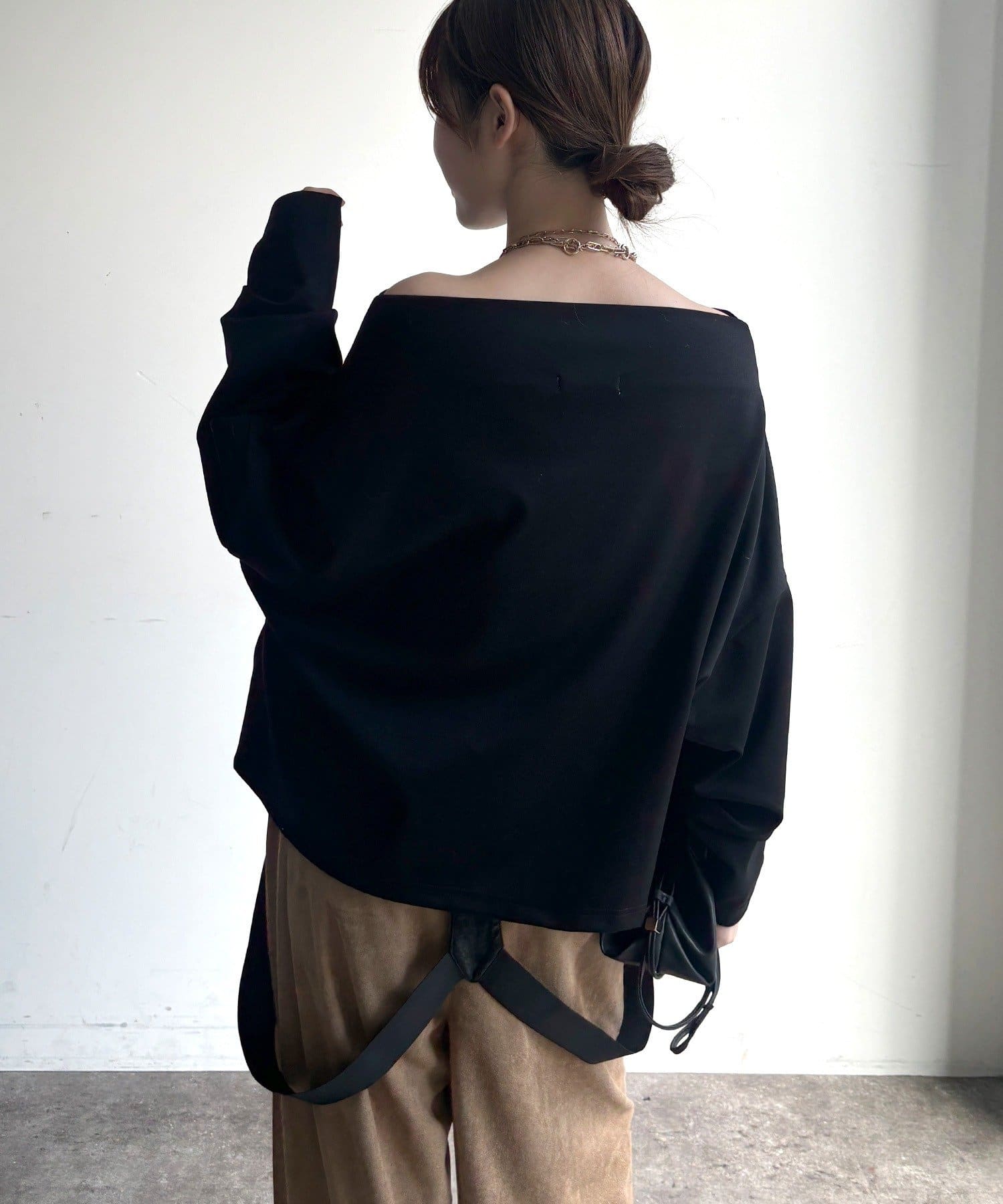 DOUDOU(ドゥドゥ) ストレッチポンチオフショル