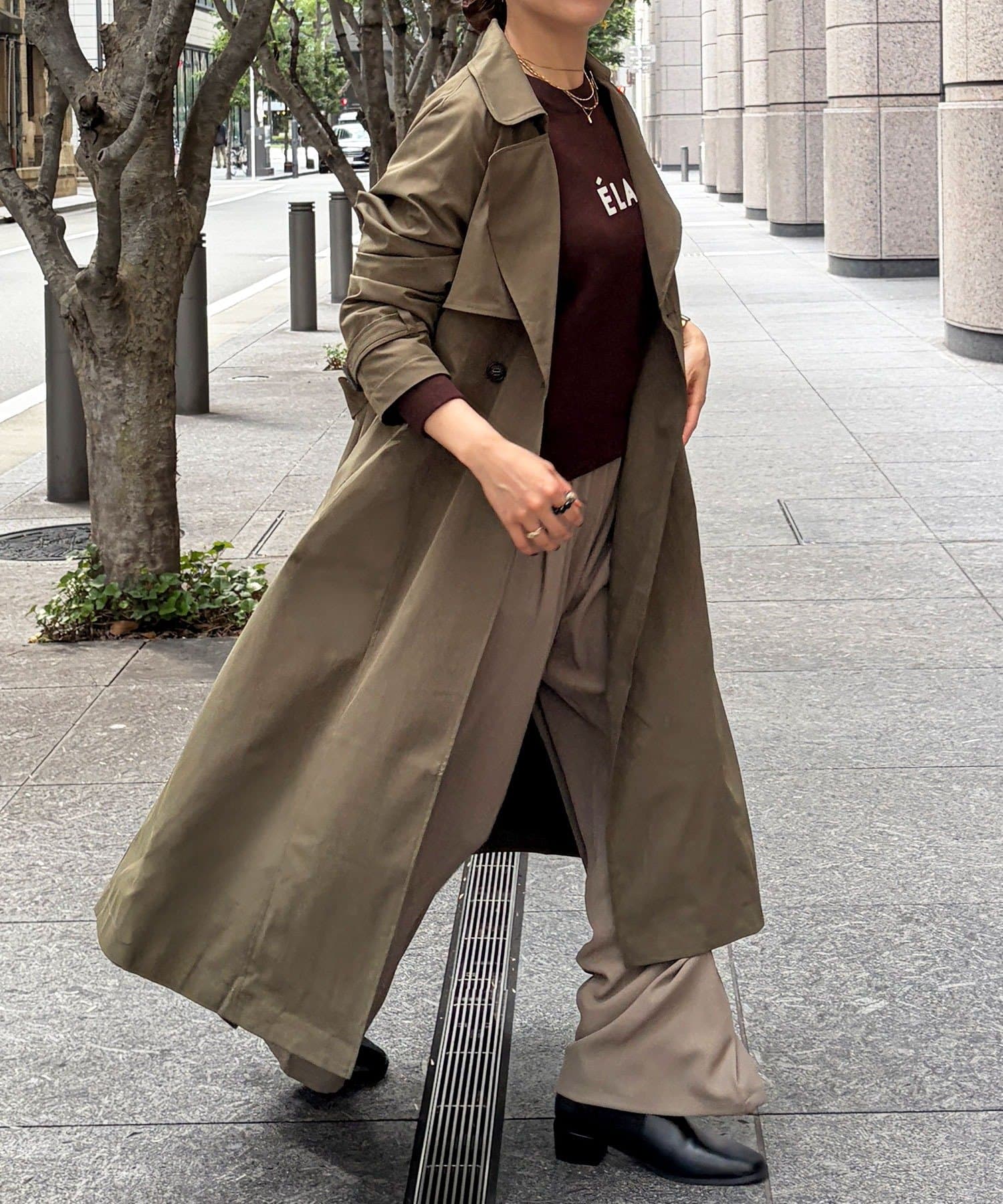 un dix cors(アンディコール) ベーシックロングトレンチコート