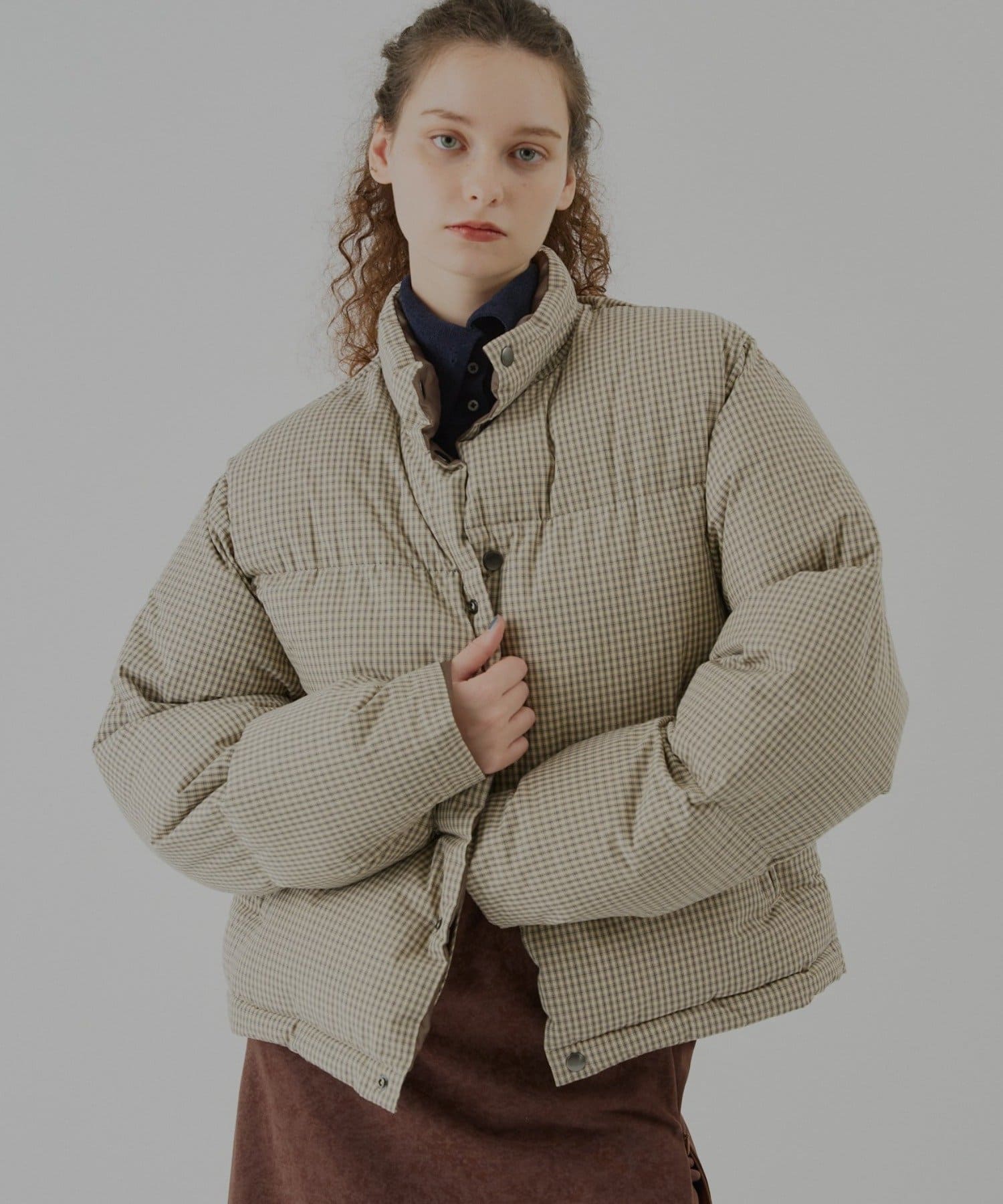 Kastane(カスタネ) 【UNISEX/2size】チェックパデットジャケット