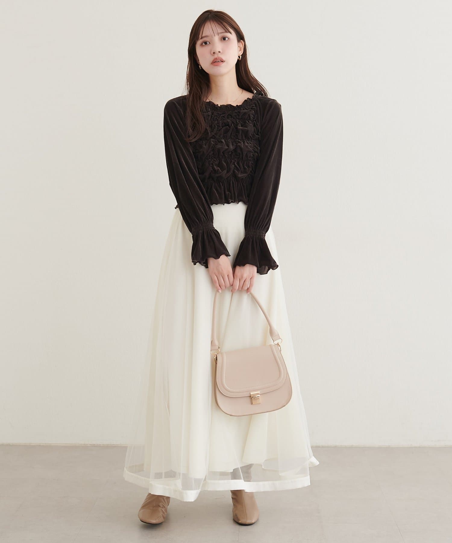 natural couture(ナチュラルクチュール) キャンディスリーブシャーリングトップス