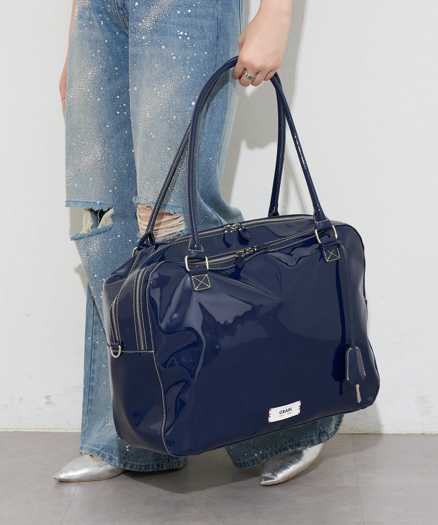 Ciaopanic】【GRAIN】2wayエナメルBIGバッグ | OUTLET(アウトレット Ciaopanic】【GRAIN】2wayエナメルBIGバッグ | OUTLET(アウトレット
