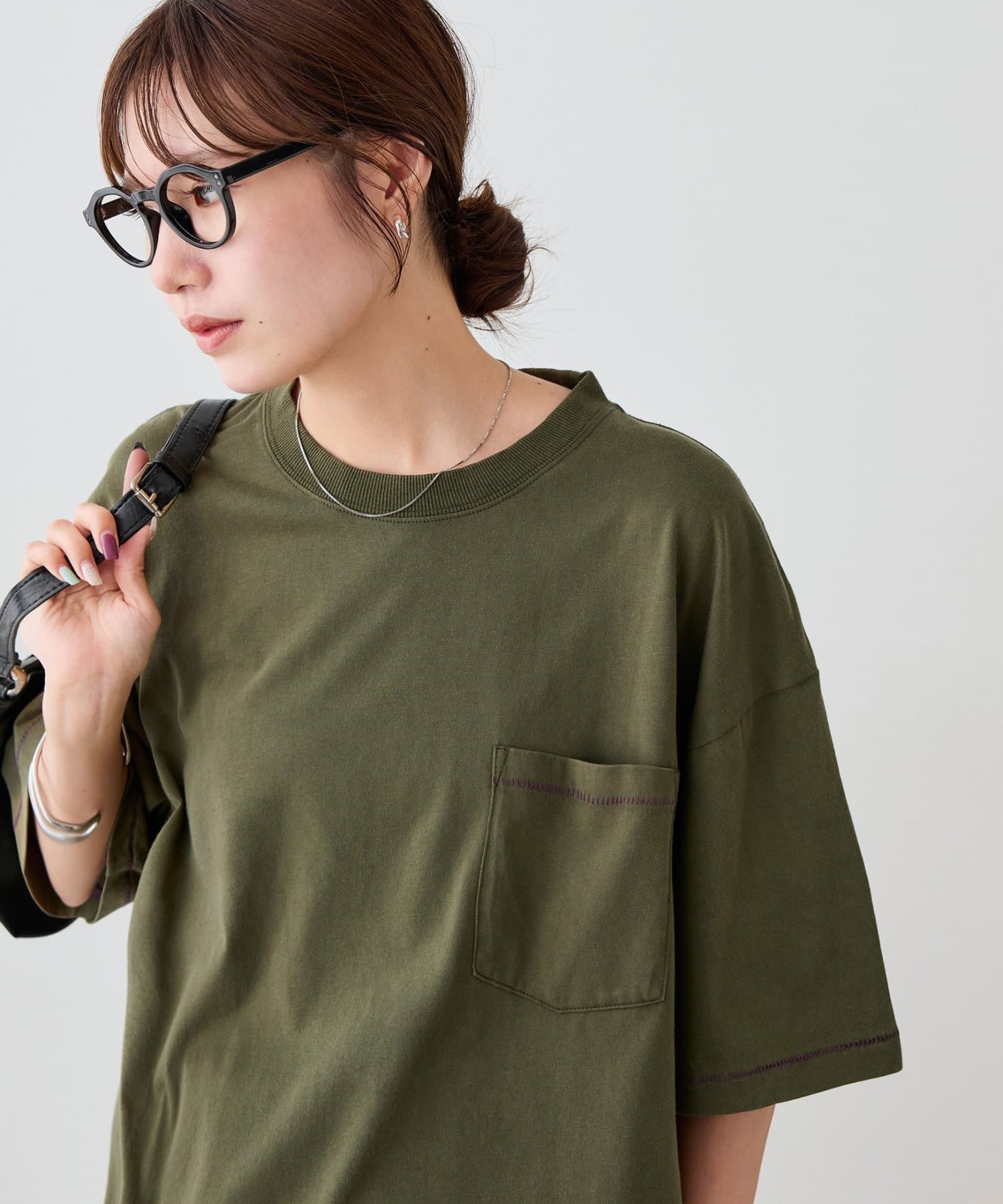 OUTLET(アウトレット) 【Discoat】【Enlude】配色ステッチドロストTシャツ