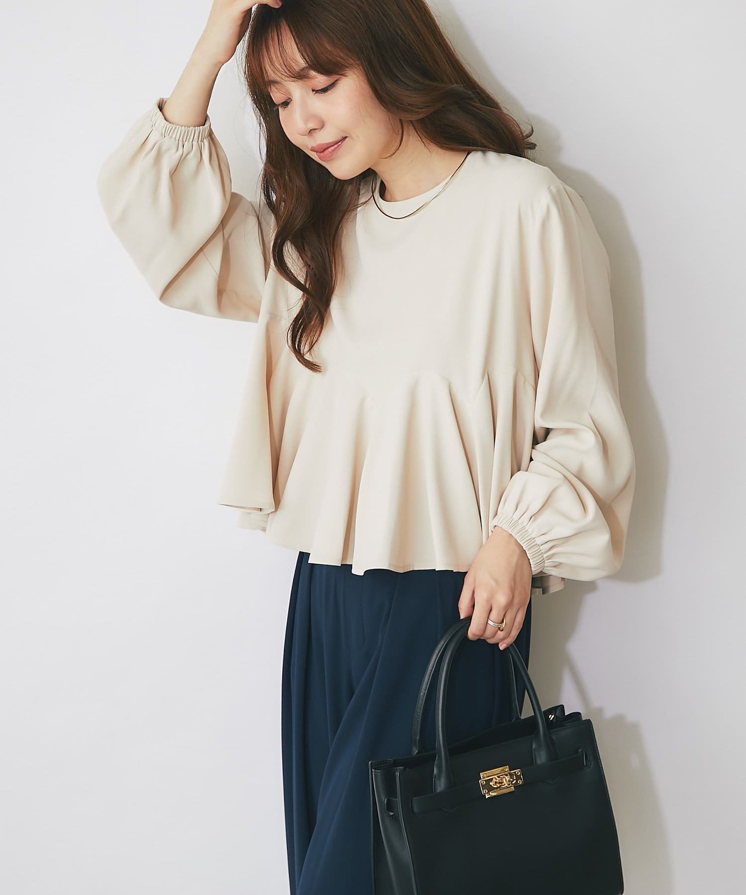 La boutique BonBon(ラブティックボンボン) ペプラムブラウス/アソート