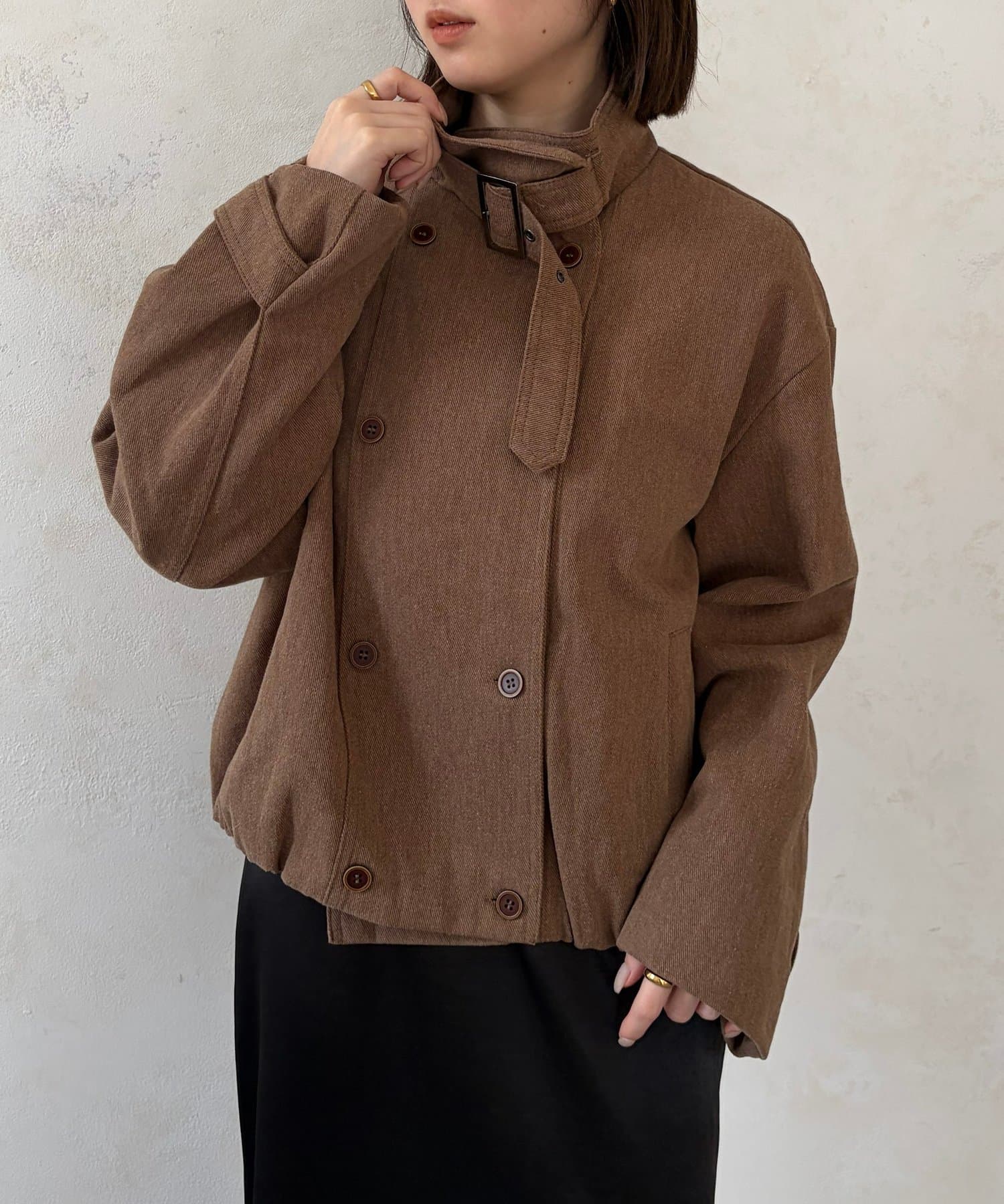 Thevon.(ゼヴォン) スタンドカラーダブルボタンブルゾン