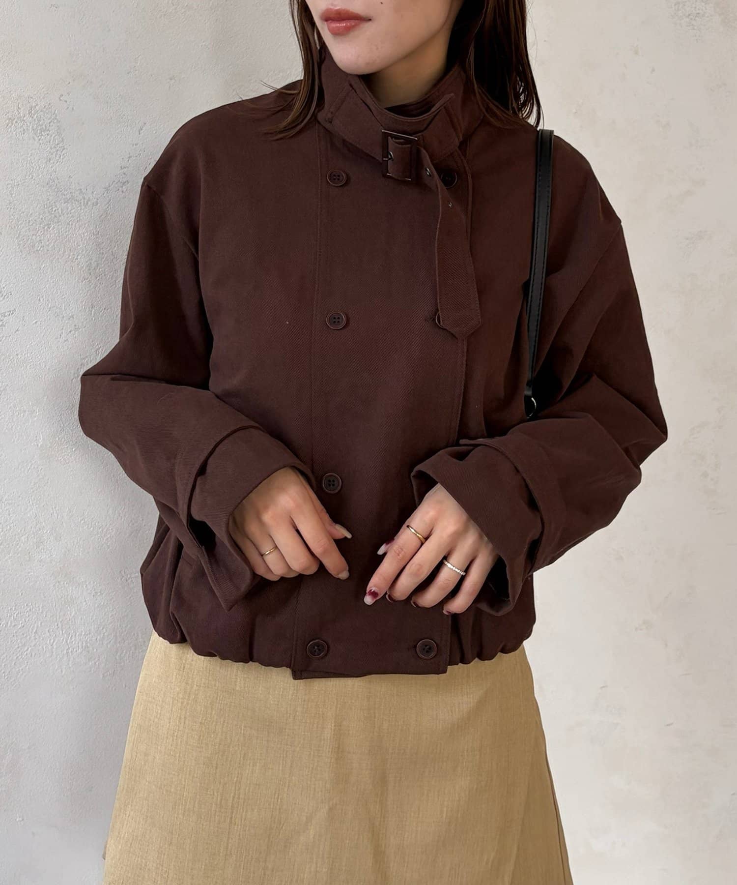 Thevon.(ゼヴォン) スタンドカラーダブルボタンブルゾン