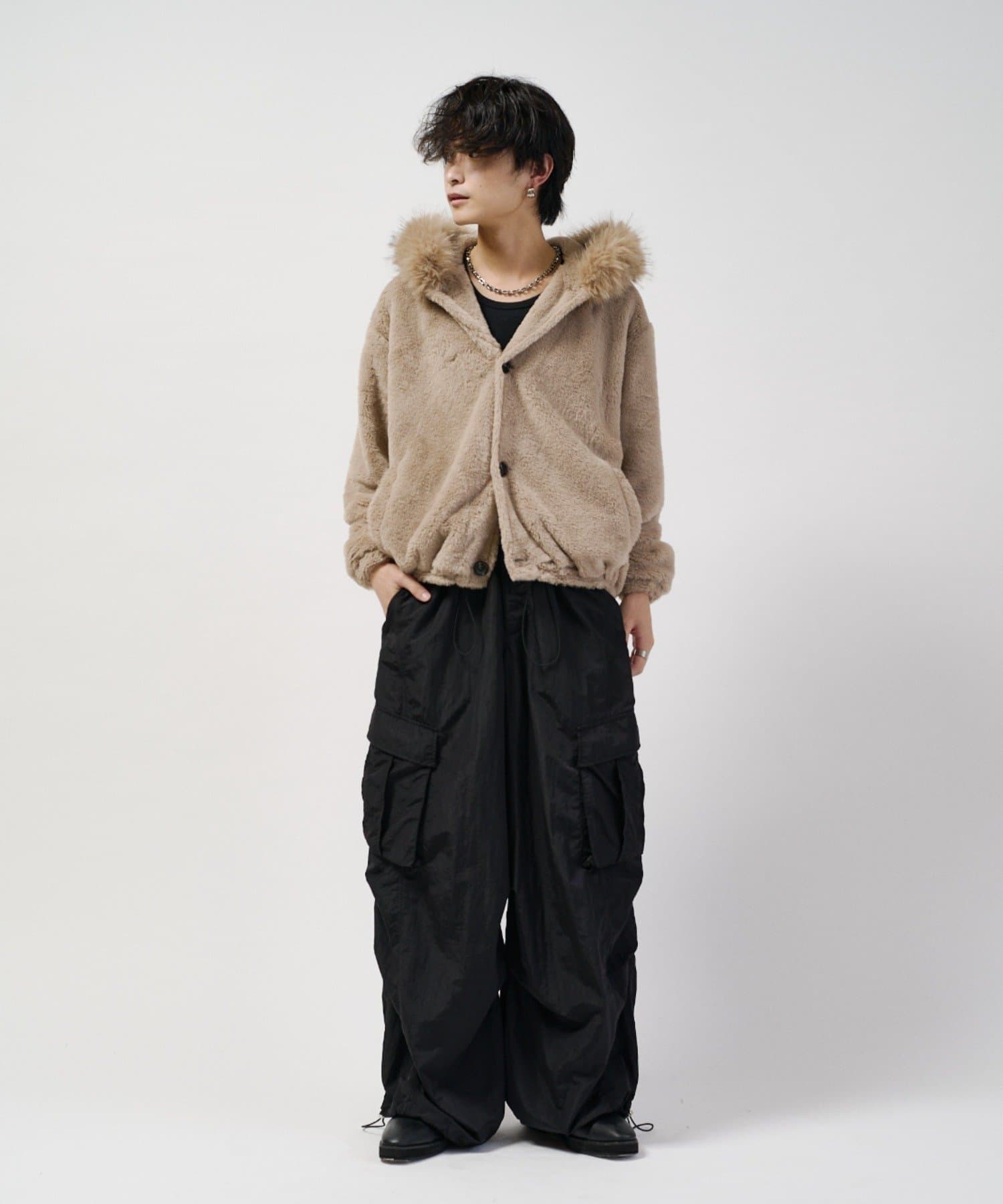 Lui's(ルイス) 【WEB限定】フードファーボアブルゾン