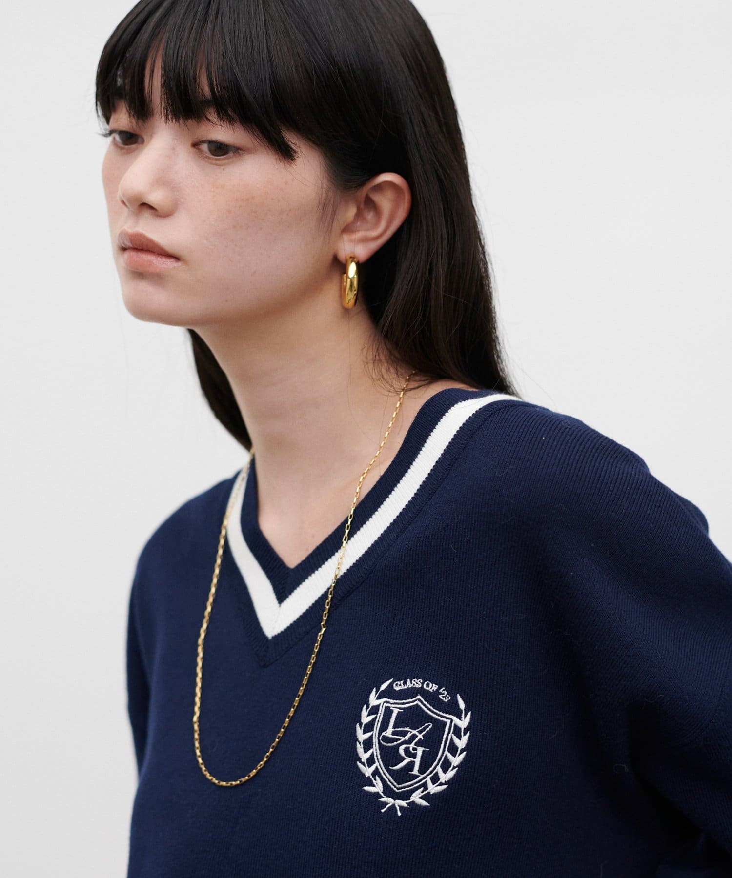 LARUTA(ラルータ) エンブレムチルデンニットプルオーバー
