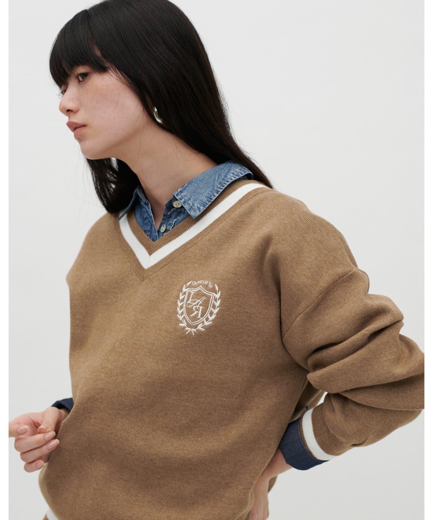 LARUTA(ラルータ) エンブレムチルデンニットプルオーバー