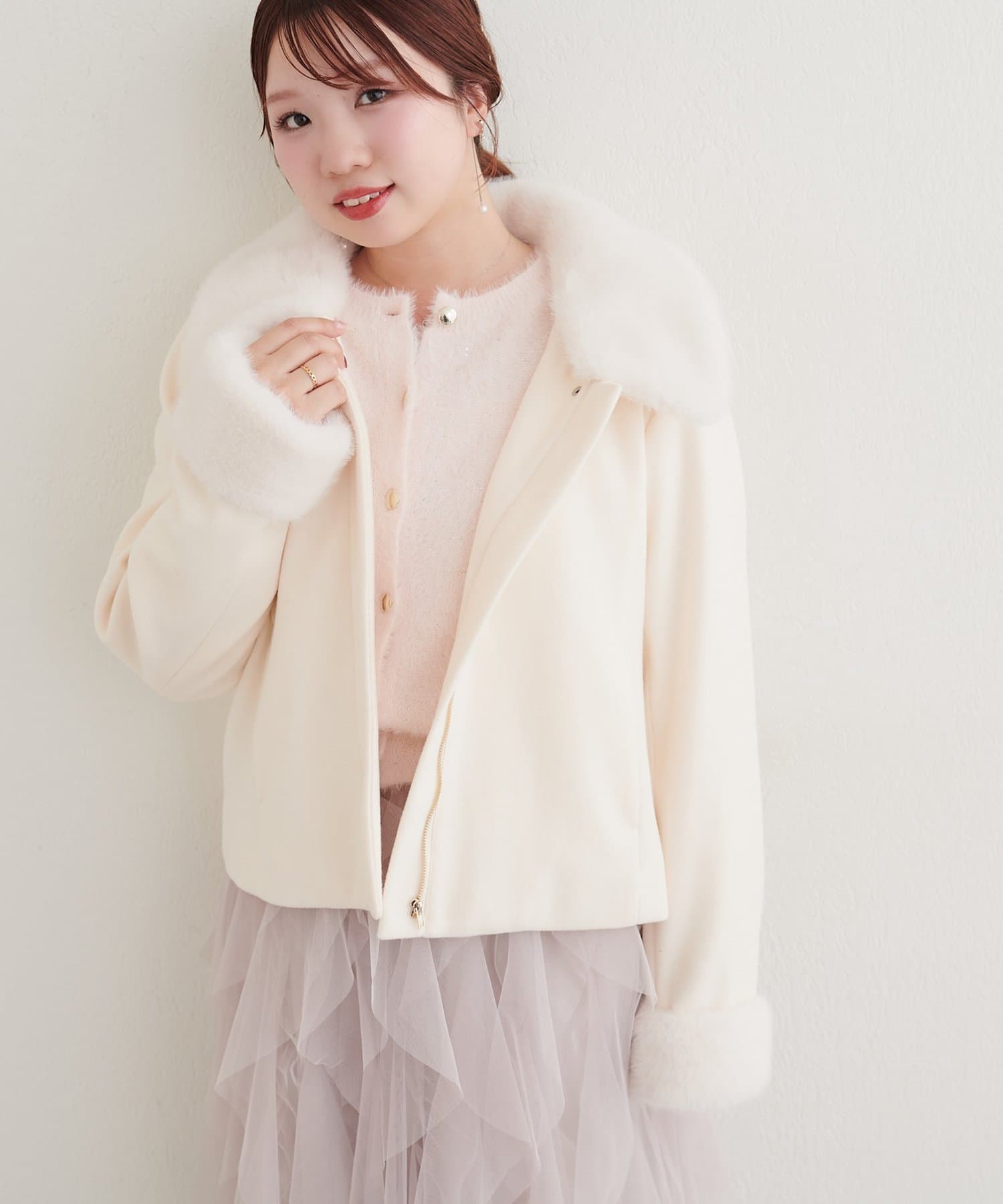 natural couture(ナチュラルクチュール) 〈canami〉ファー付きマルチWAYコート