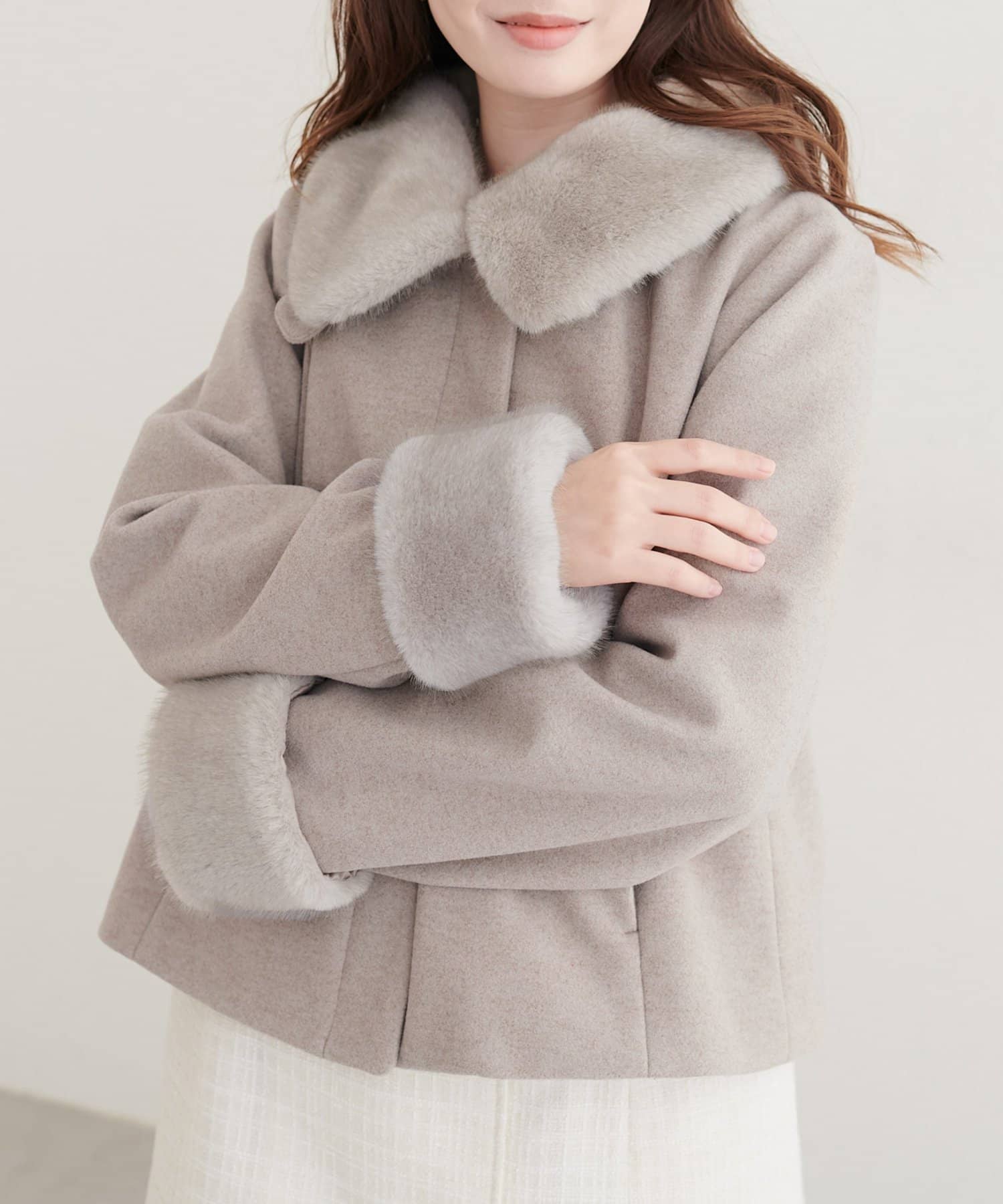 natural couture(ナチュラルクチュール) 〈canami〉ファー付きマルチWAYコート
