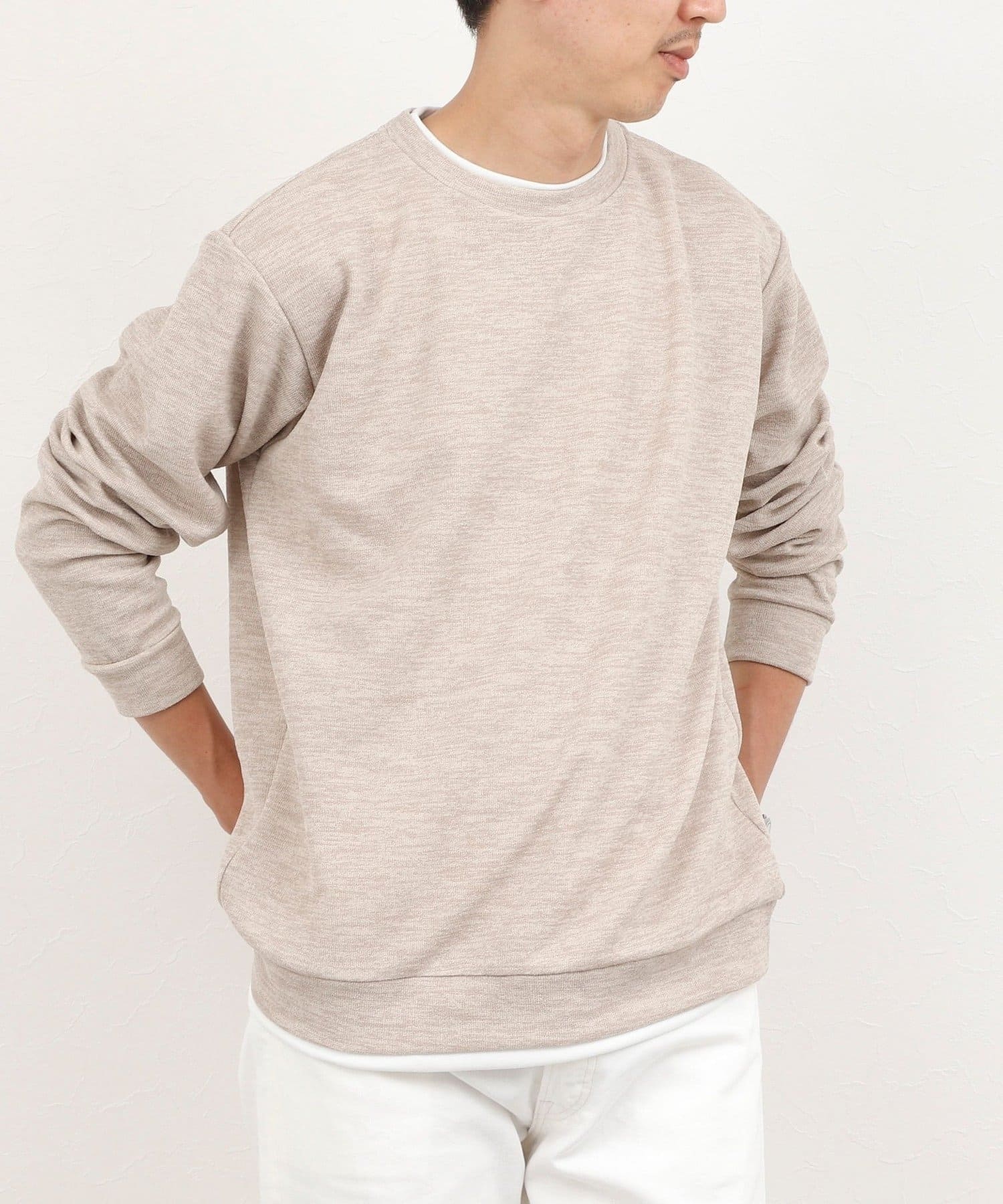 NOLLEY'S(ノーリーズ) メランジＷフェイスダブルカラー LS Tee 26AW