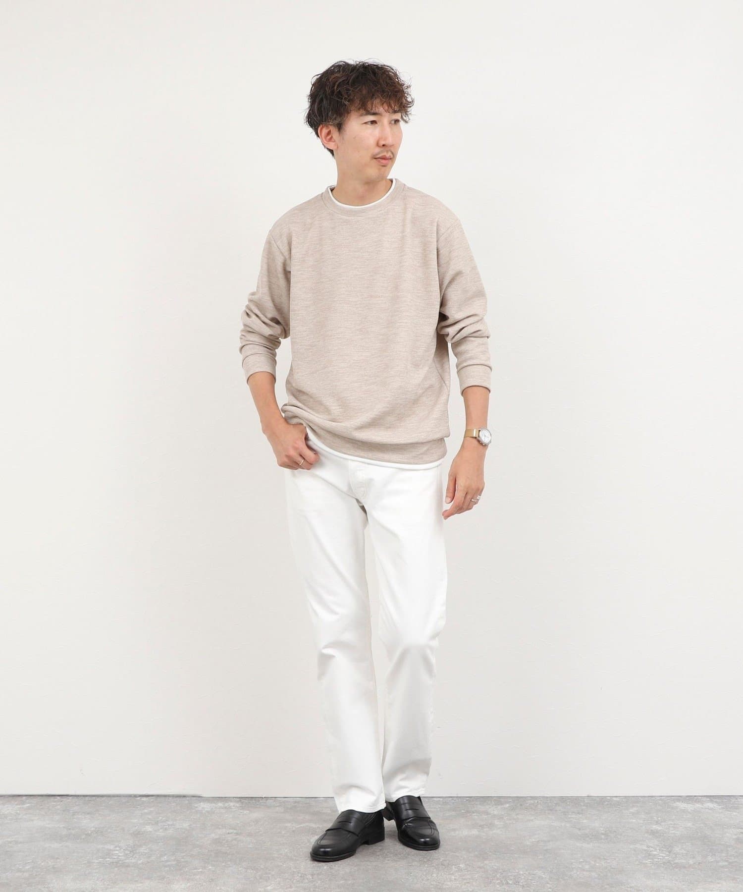 NOLLEY'S(ノーリーズ) メランジＷフェイスダブルカラー LS Tee 26AW