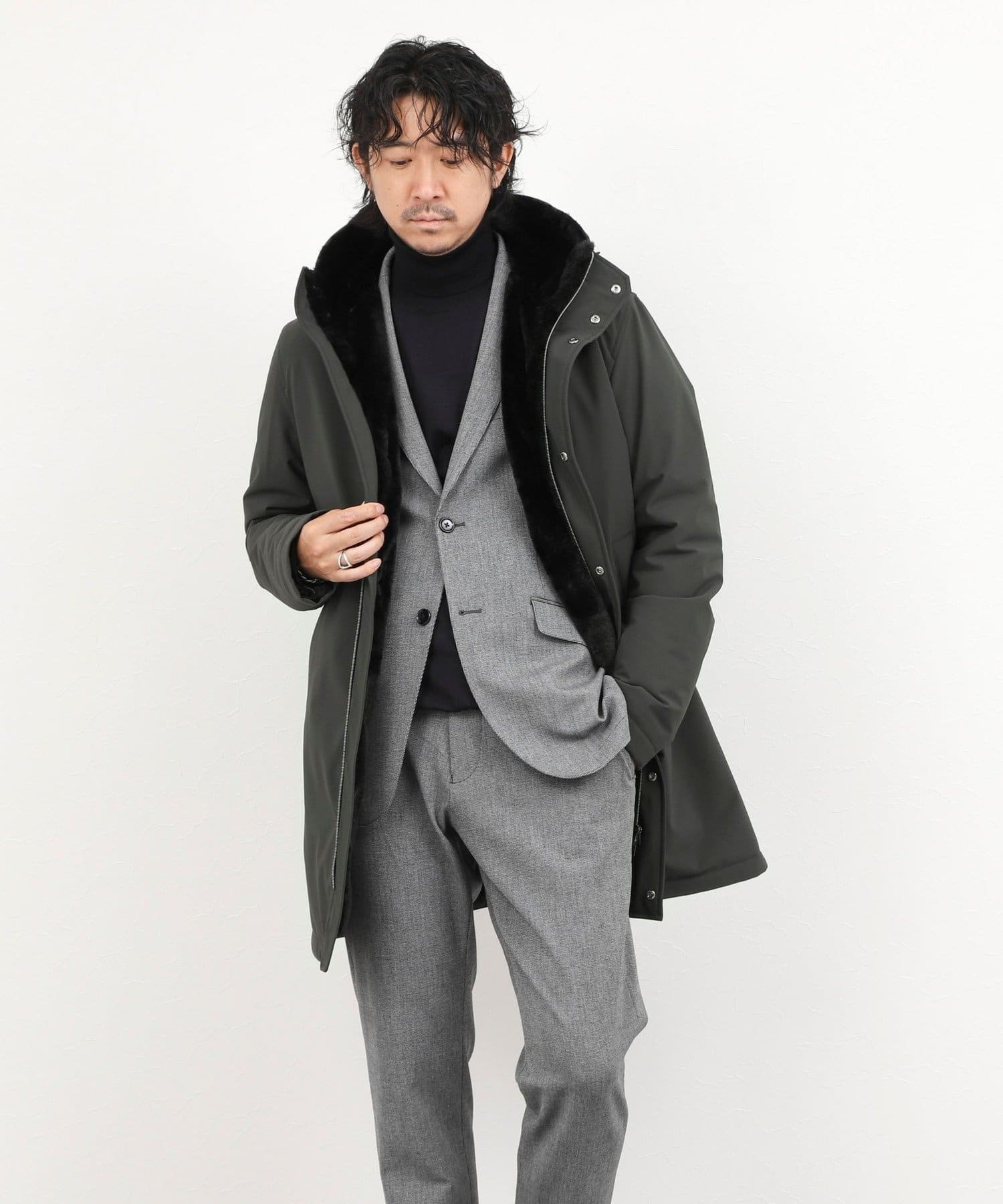 NOLLEY'S(ノーリーズ) 【HERNO/ヘルノ】HOOD BOA LONG 26AW