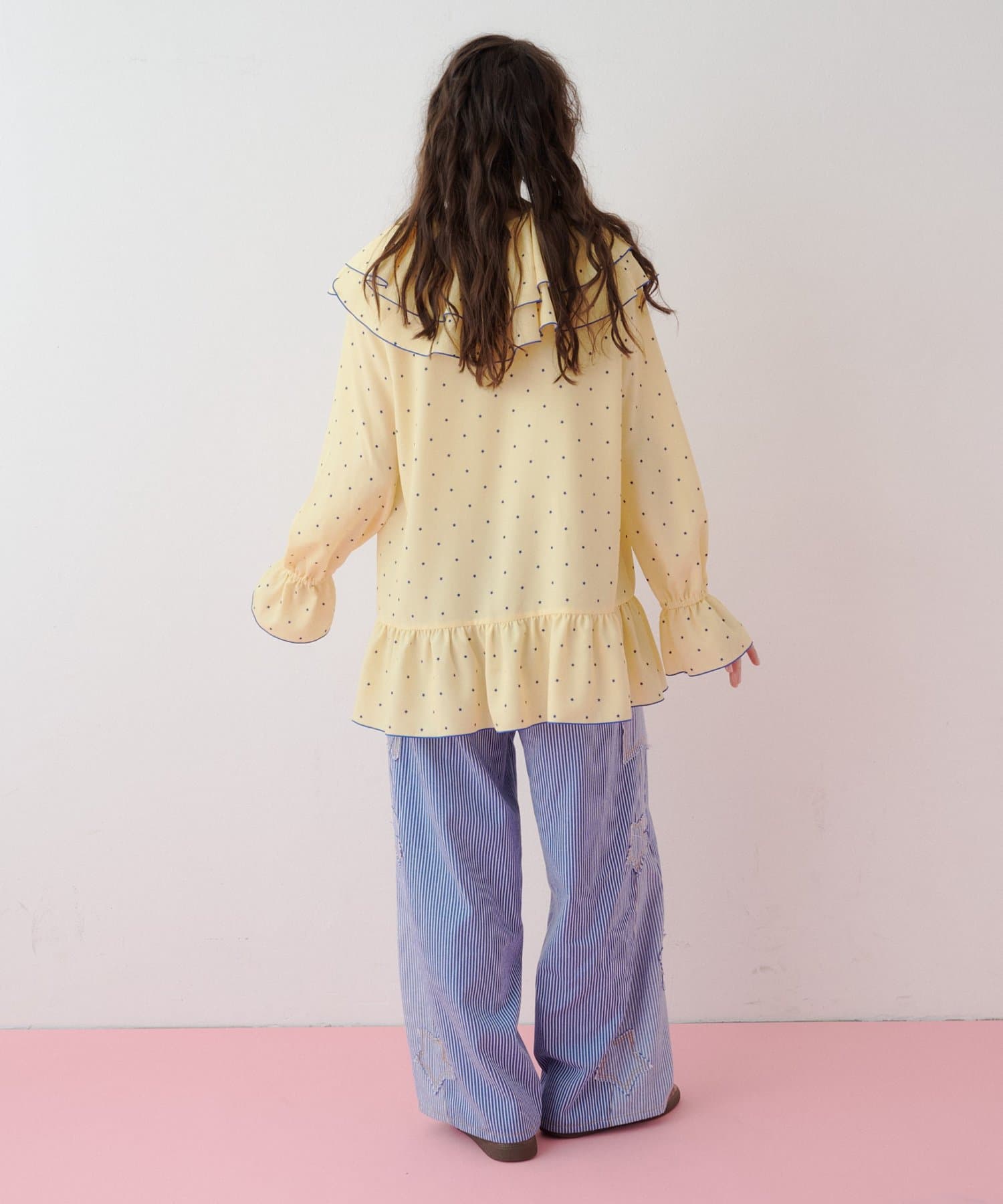 CIAOPANIC TYPY(チャオパニックティピー) 【26Winter展示会 出展商品】【HELLO.SANFRANCISCO】星柄ビックカラーチュニックブラウス
