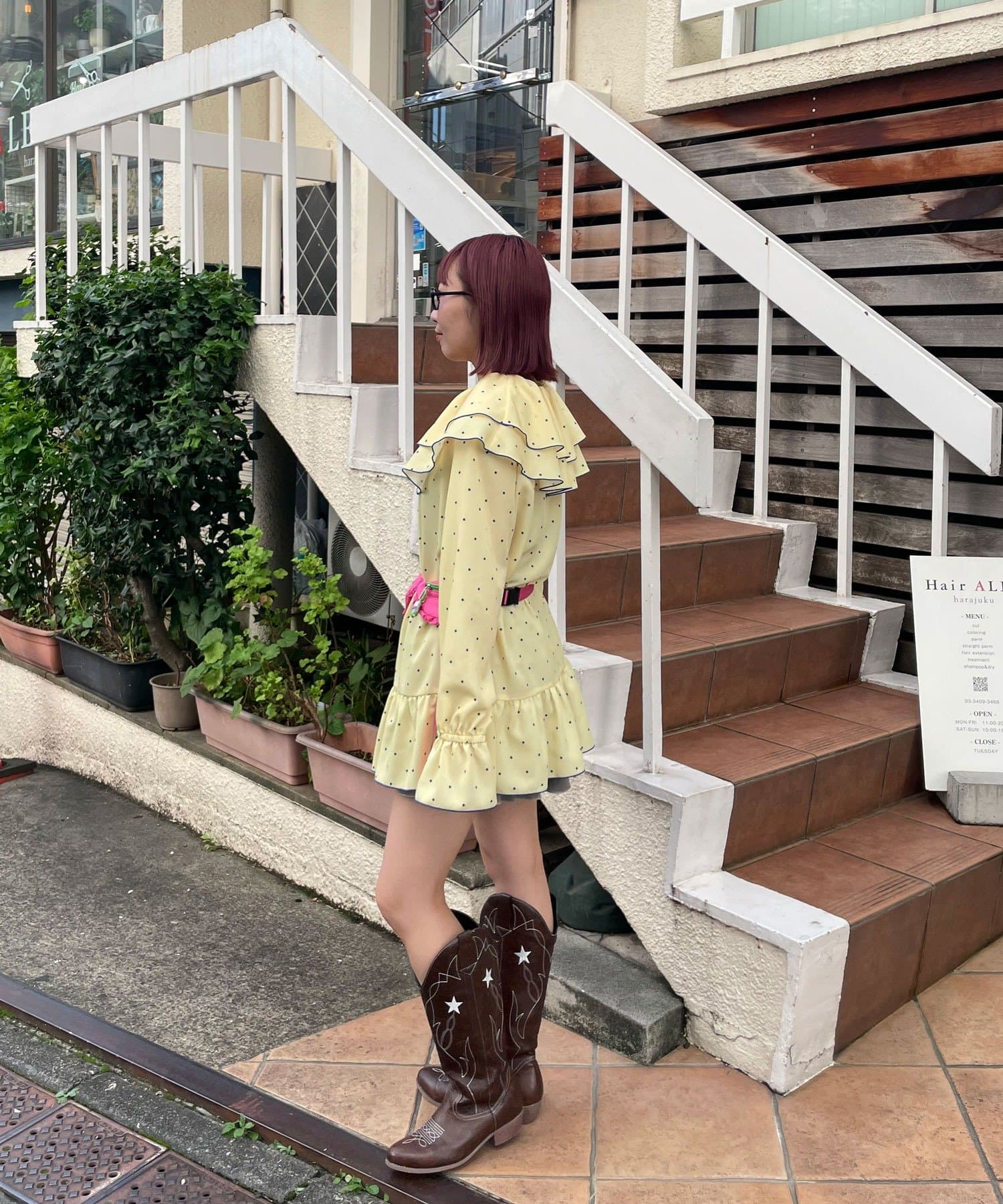 CIAOPANIC(チャオパニック) 【HELLO.SANFRANCISCO/ハローサンフランシスコ】星柄ビックカラーチュニックブラウス