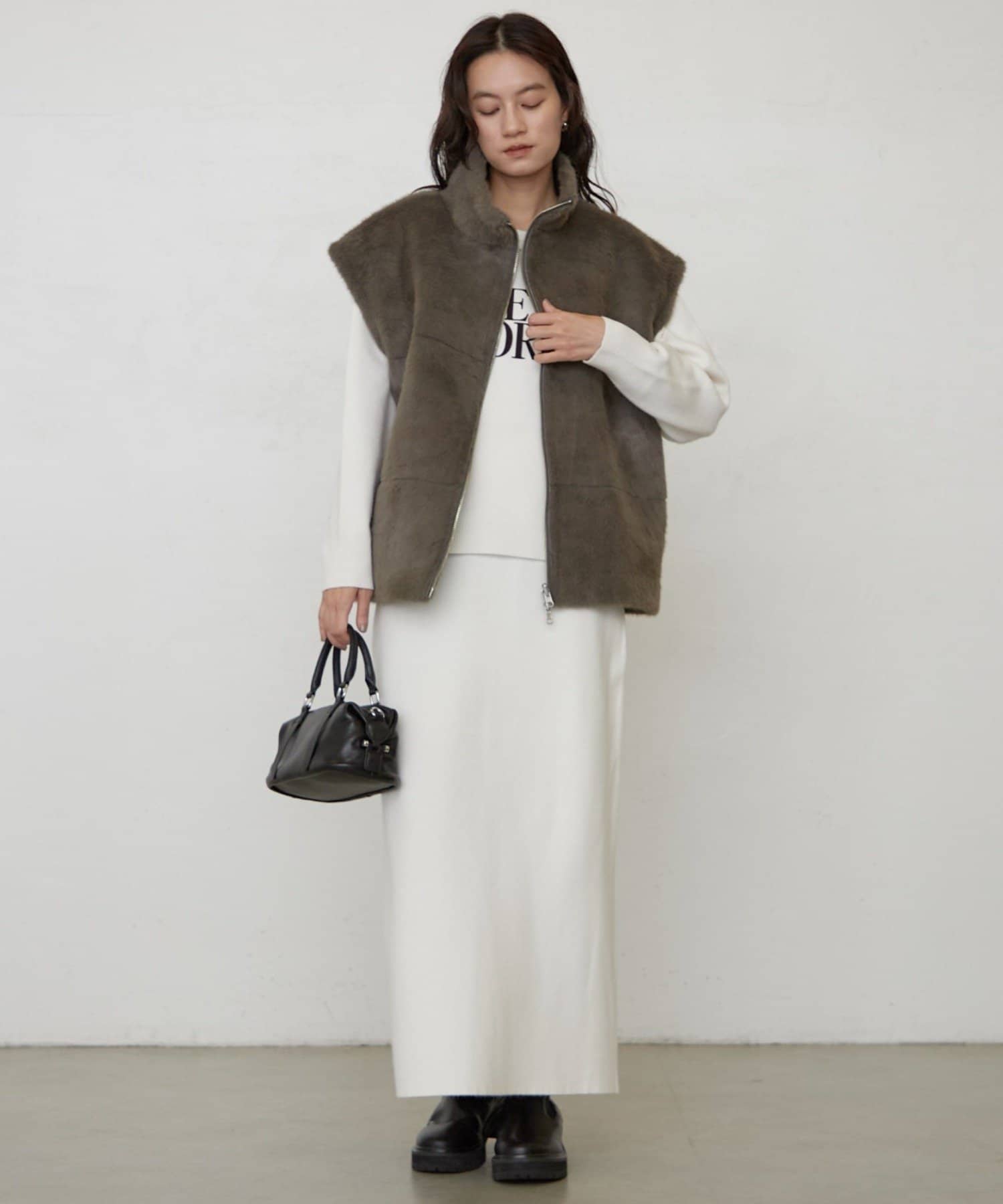 LOUNGEDRESS(ラウンジドレス) 《セットアップ可》Iラインニットスカート