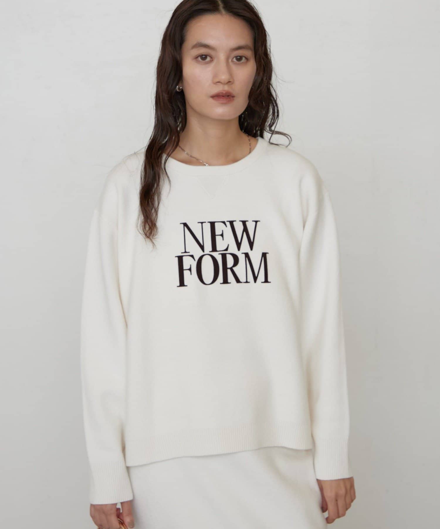 LOUNGEDRESS(ラウンジドレス) 《セットアップ可》フロッキーロゴプリントニット