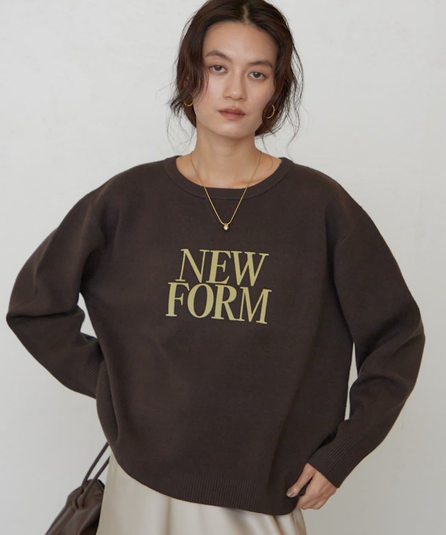 LOUNGEDRESS(ラウンジドレス) 《セットアップ可》フロッキーロゴプリントニット
