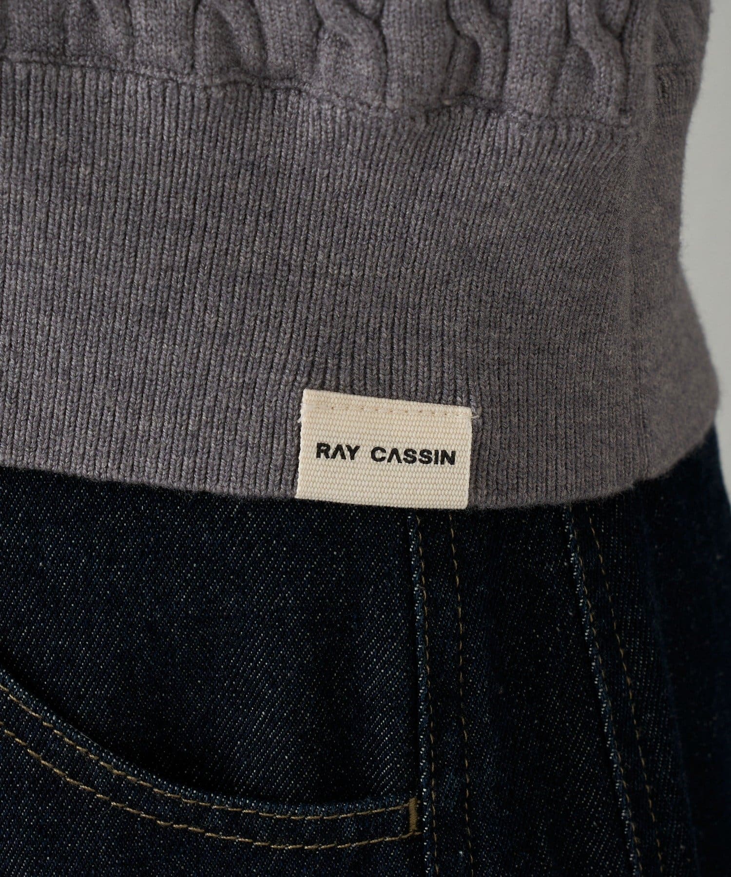 RAY CASSIN(レイカズン) ケーブルヘンリーフードプルオーバー