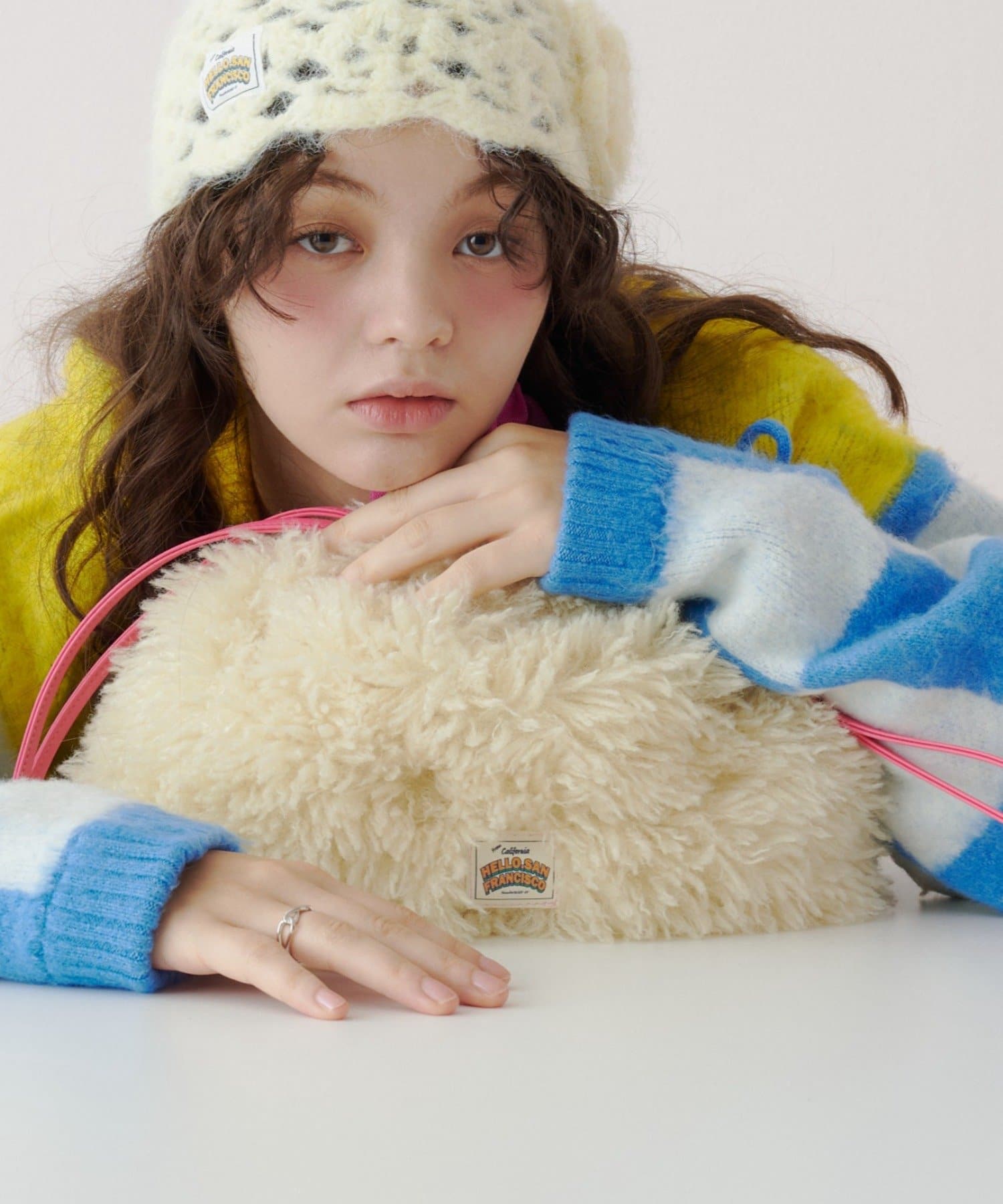 CIAOPANIC TYPY(チャオパニックティピー) 【26Winter展示会 出展商品】【HELLO.SANFRANCISCO】カーリーボアチュールチェーンバッグ