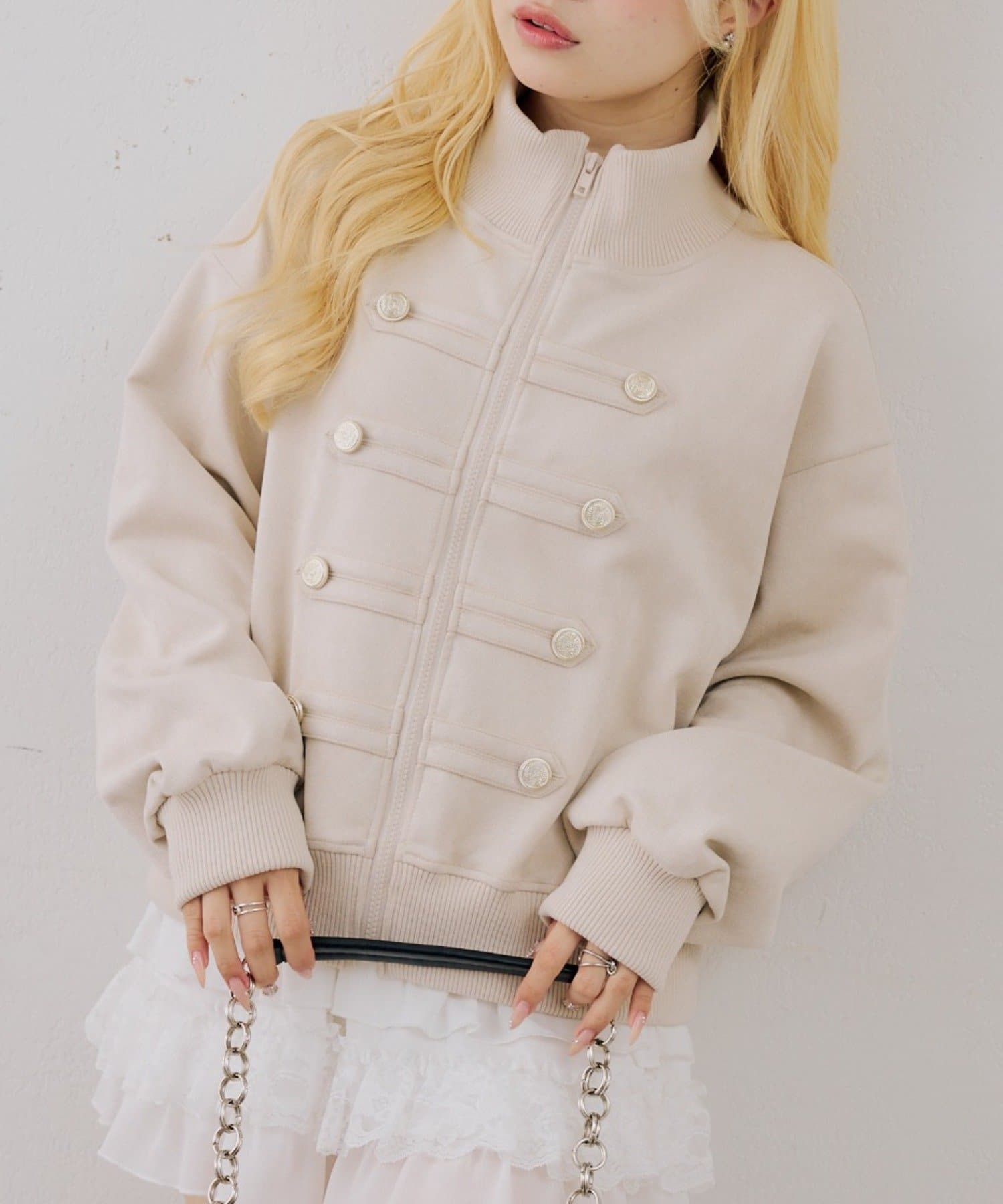 NICE CLAUP / OLIVE des OLIVE OUTLET(ナイスクラップ  / オリーブ デ オリーブ アウトレット) 【ANOTHER BRANCH】ナポレオン風トラックブルゾン