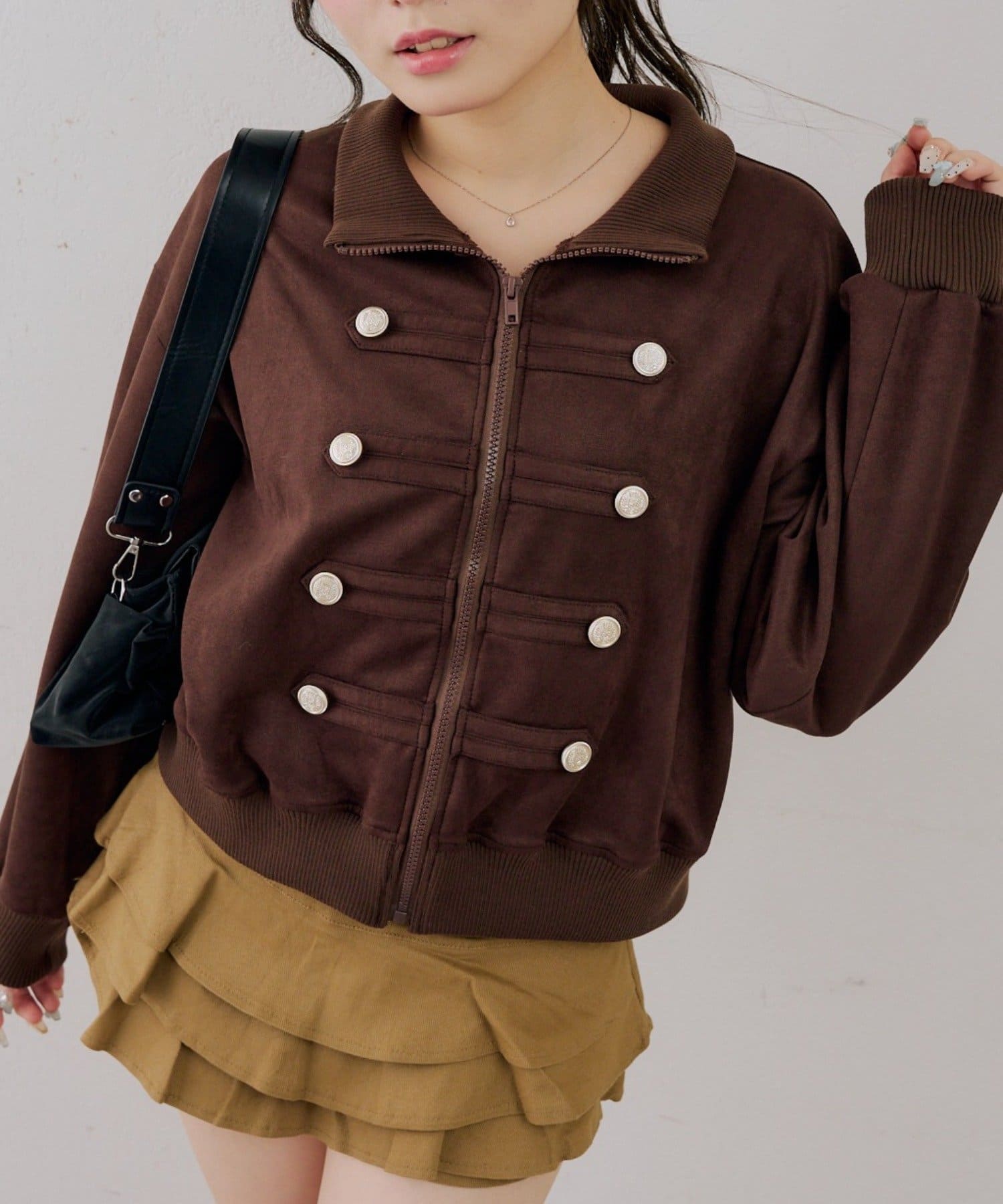 NICE CLAUP / OLIVE des OLIVE OUTLET(ナイスクラップ  / オリーブ デ オリーブ アウトレット) 【ANOTHER BRANCH】ナポレオン風トラックブルゾン