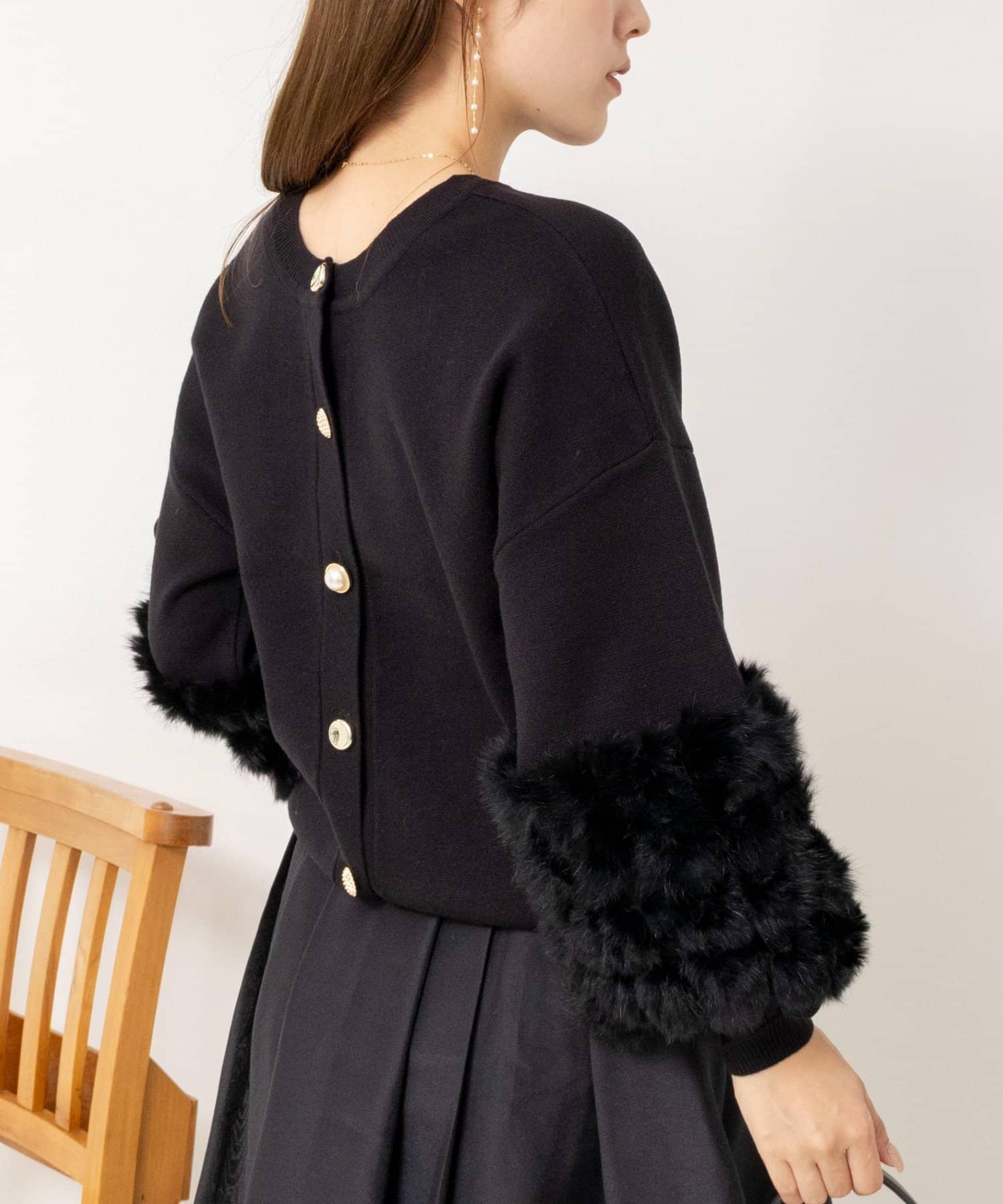 NOLLEY'S(ノーリーズ) 【TORRAZZO DONNA】2WAY Rabbit Fur knit Top