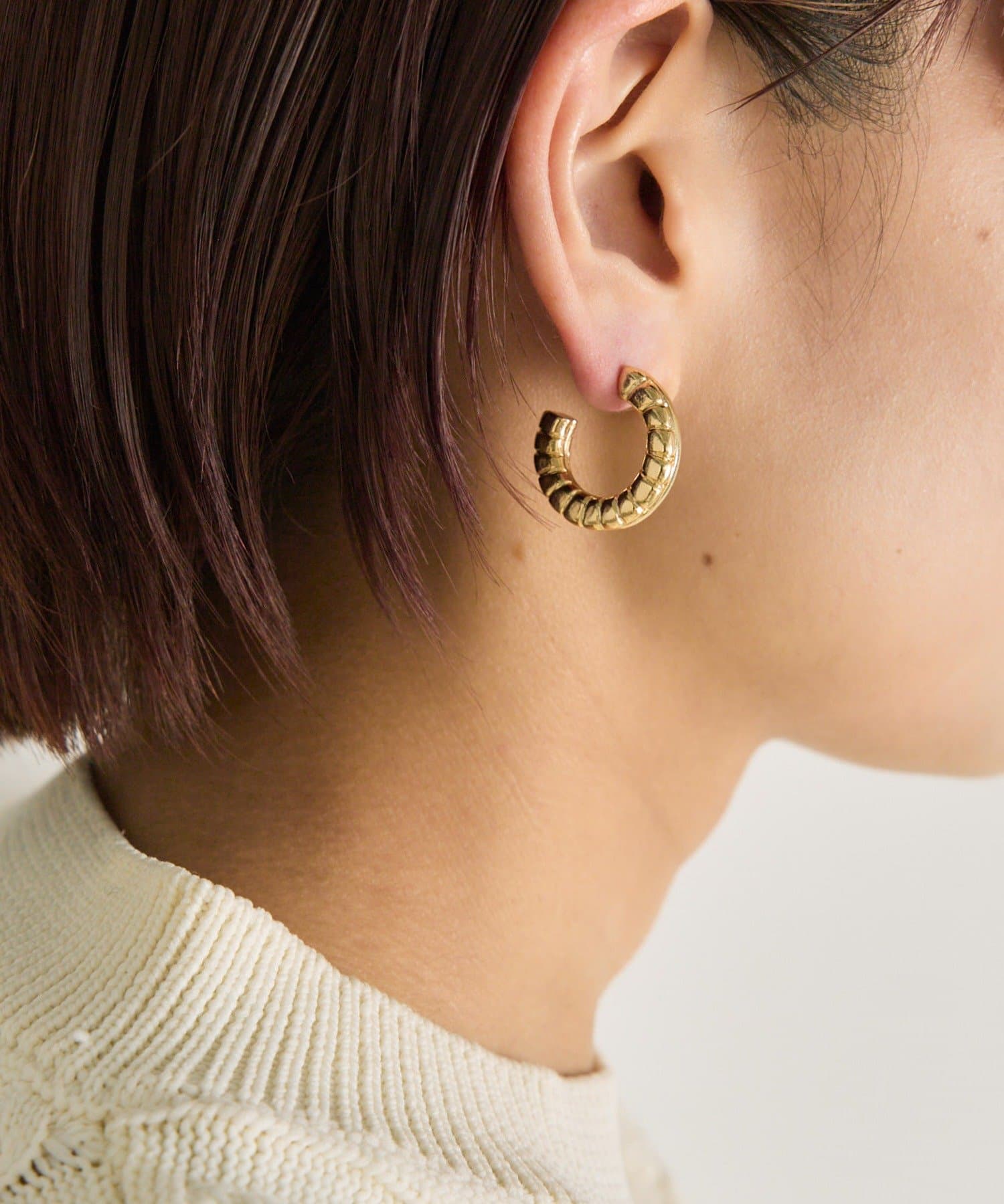 ear PAPILLONNER(イア パピヨネ) 【beq Pettina(ベック ペティーナ)】ダブルフープピアス