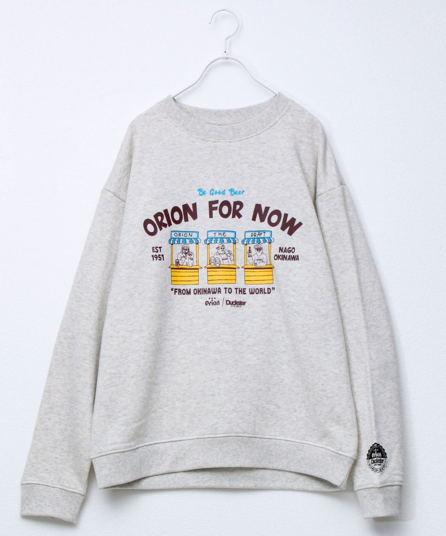 FREDY & GLOSTER(フレディ アンド グロスター) 【ORION×Duckster】オリオンビールコラボ裏起毛クルーネックスウェット